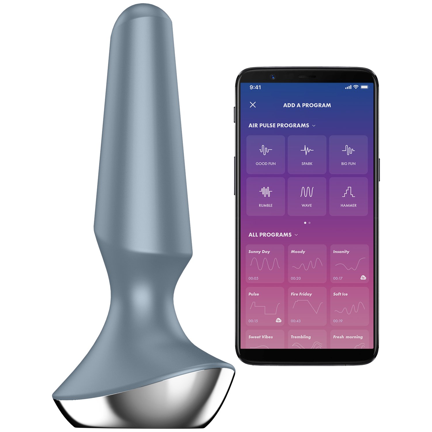 Satisfyer Plug-ilicious 2 Plug Vibrator 14 cm - Blå Satisfyer Plug-ilicious 2 Plug Vibrator 14 cm - Blå