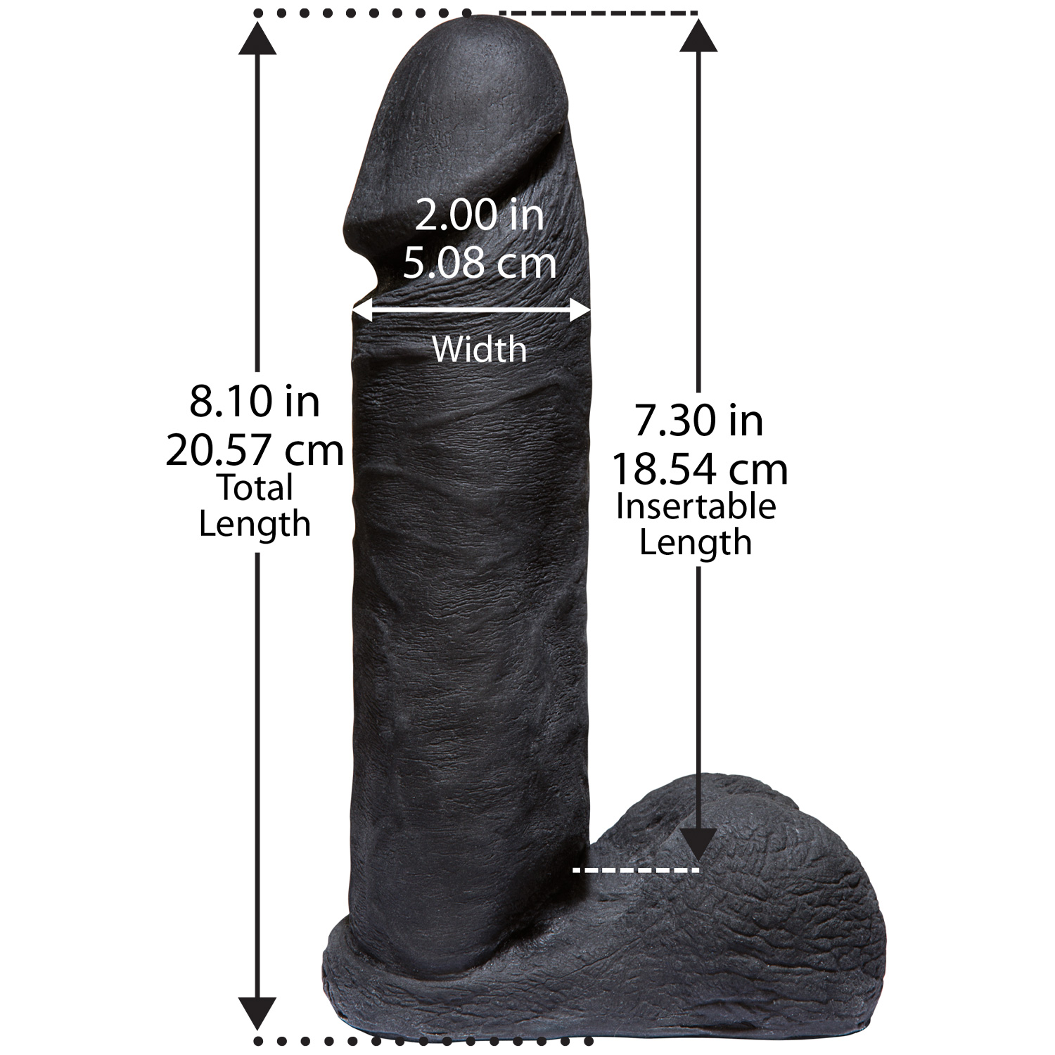 Vac-U-Lock UR3 Code Black Realistisk Dildo 20 cm 1