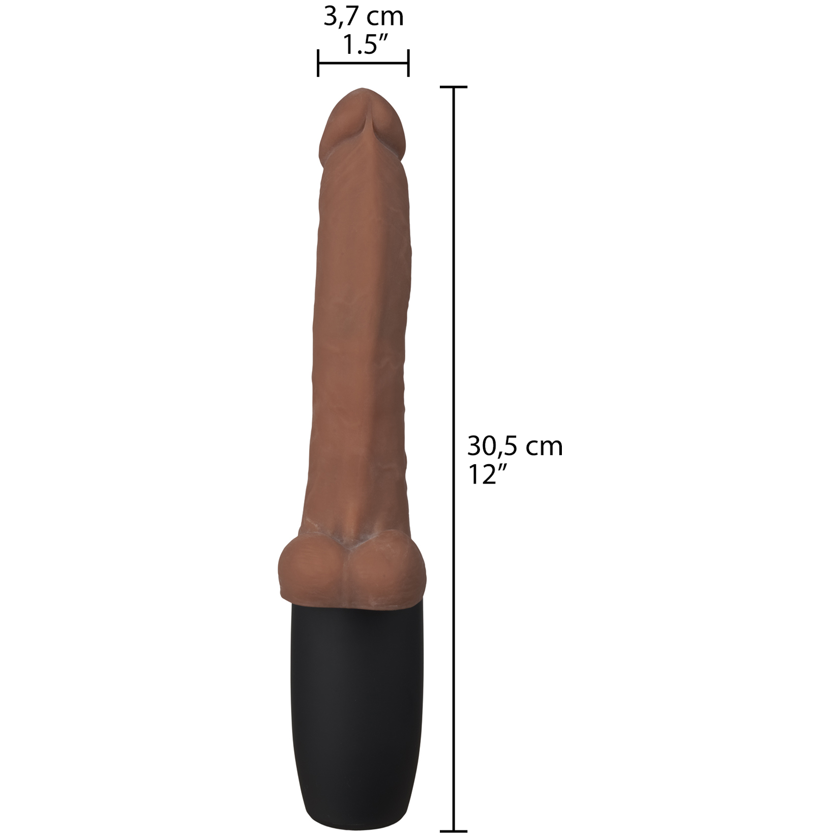 King Cock Plus Thrusting DIldo med Kugler Brun 30,5 cm 1