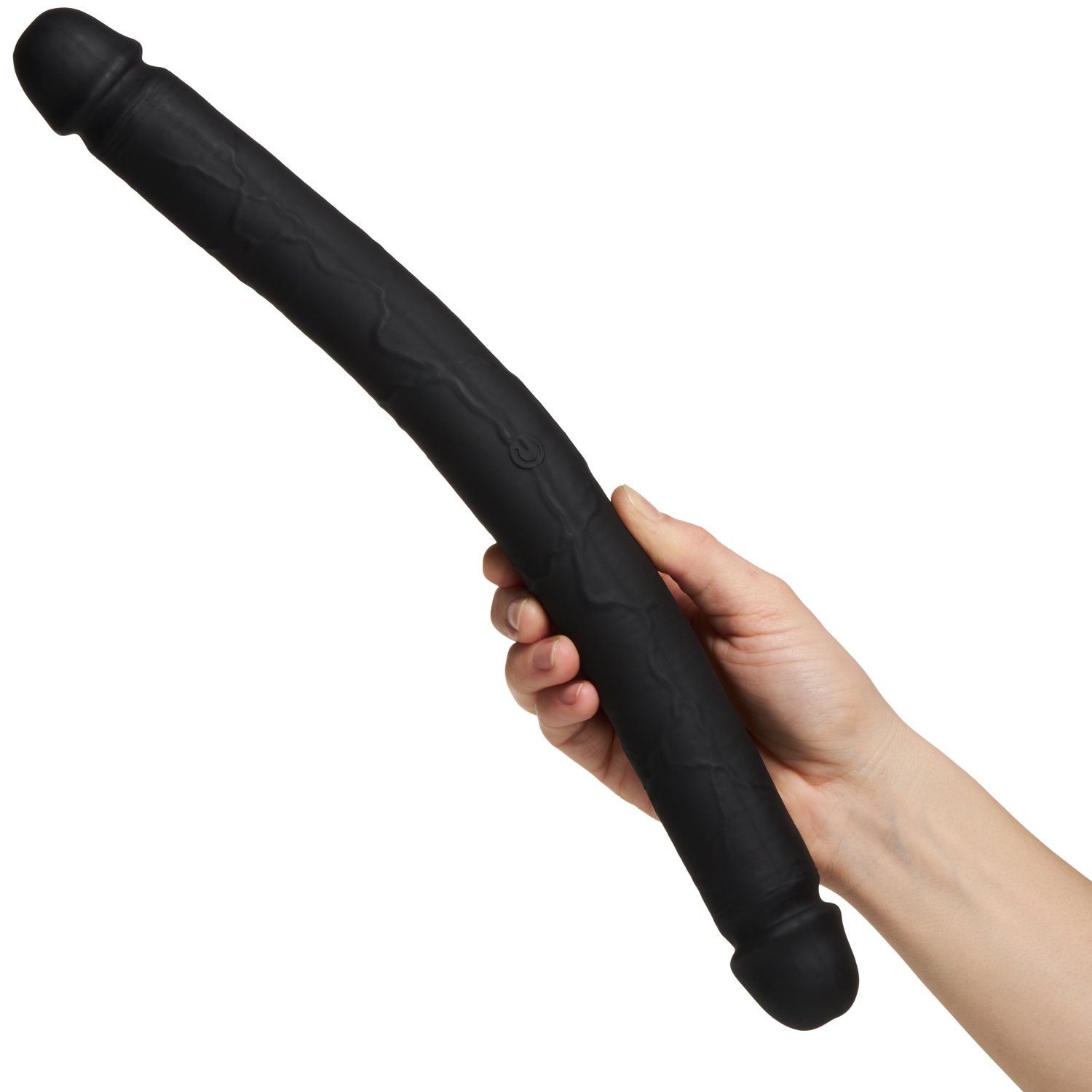Willie City Realistisk Vibrerende Dobbeltdildo 40 cm - Sort