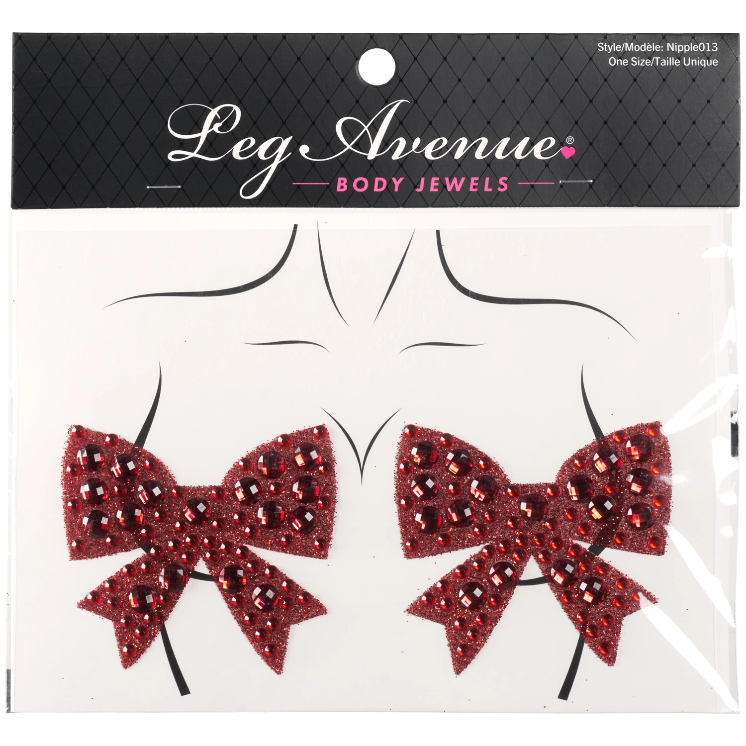 Leg Avenue Rhinsten Sløjfe Nipple Covers 1