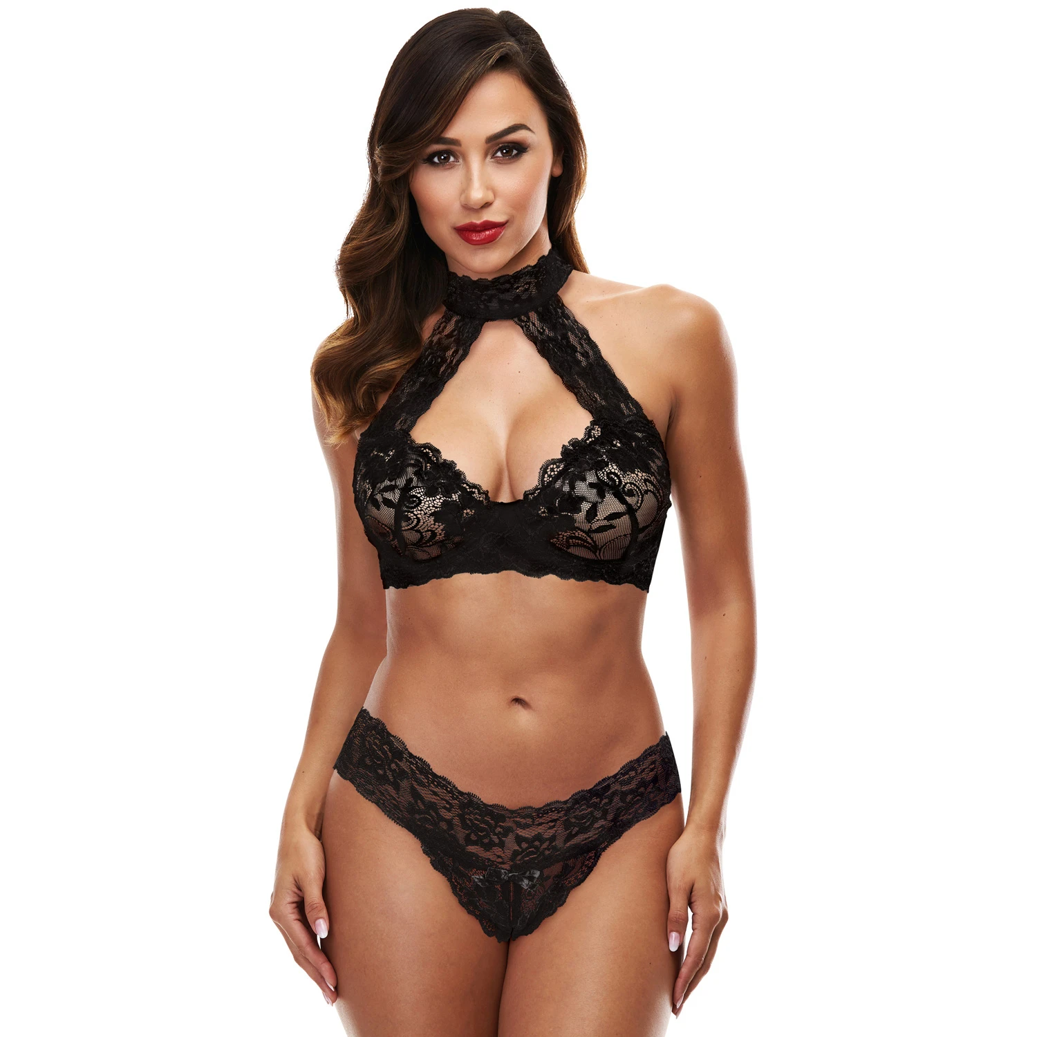 Baci Blonde Halterneck BH-sett var 1