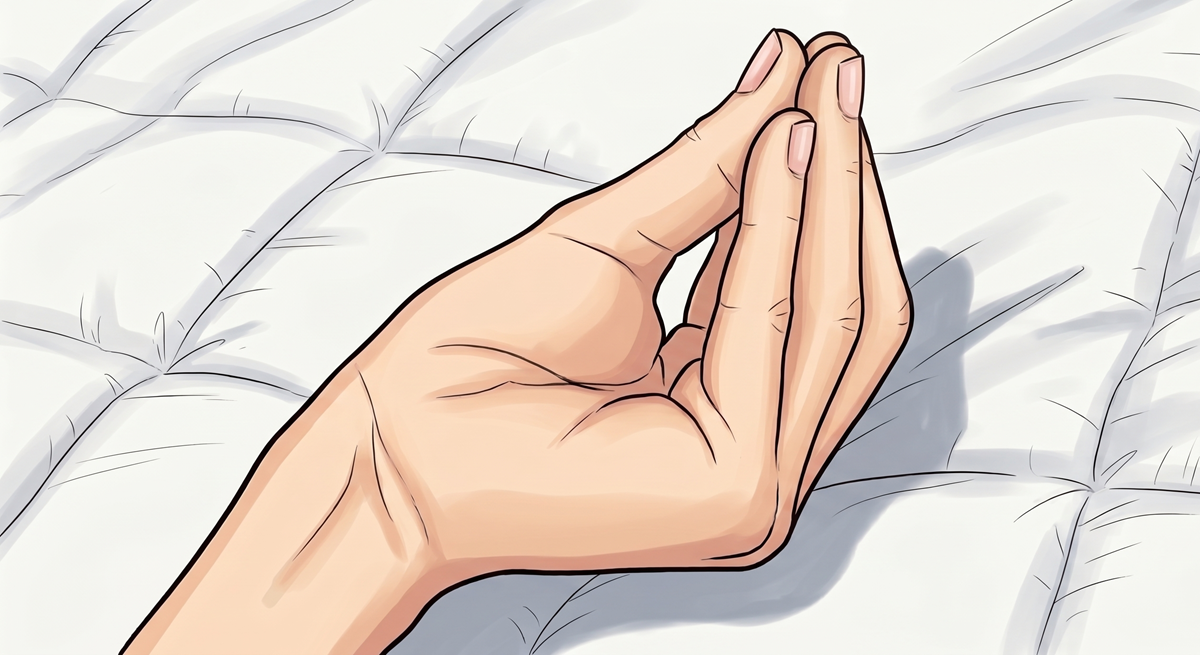 Hand in de vorm van een eendenbek voor fisting