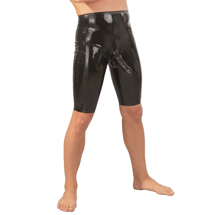 Late X Latex Long Shorts with Penis Sleeve Men var 1