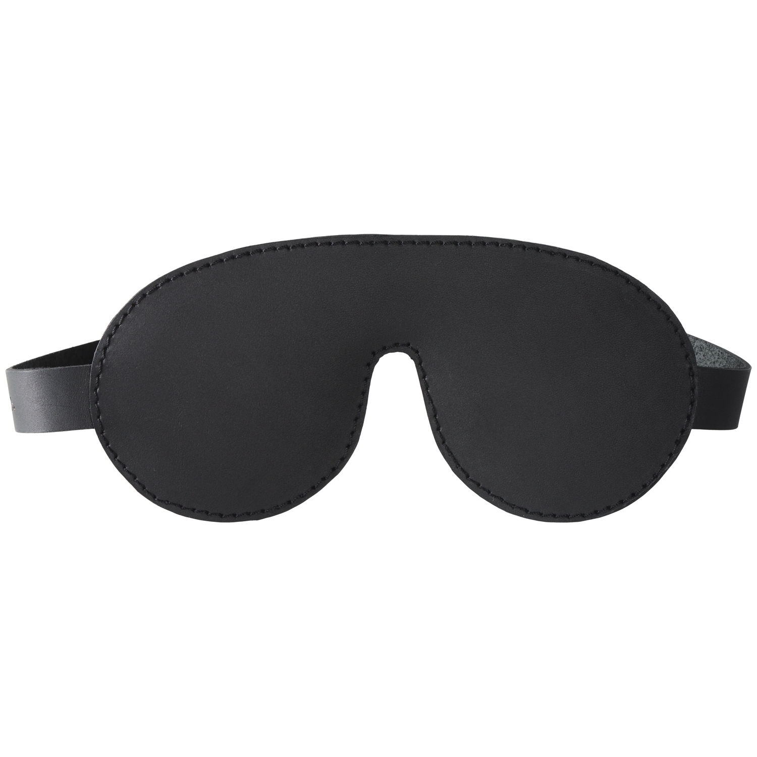 obaie Ægte Læder Premium Blindfold - Black - One Size