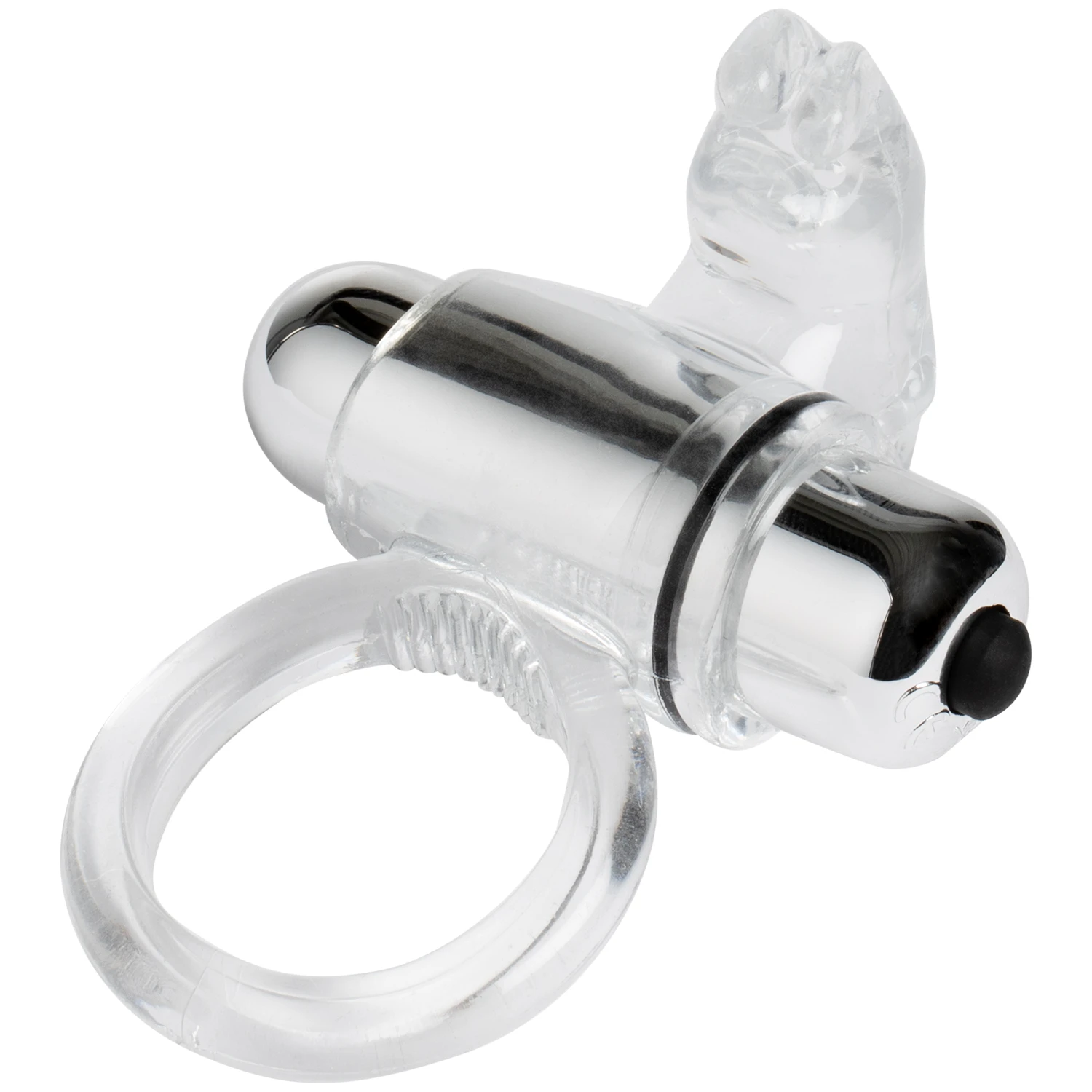 Baseks Clear Vibrerende Rabbit Cockring var 1