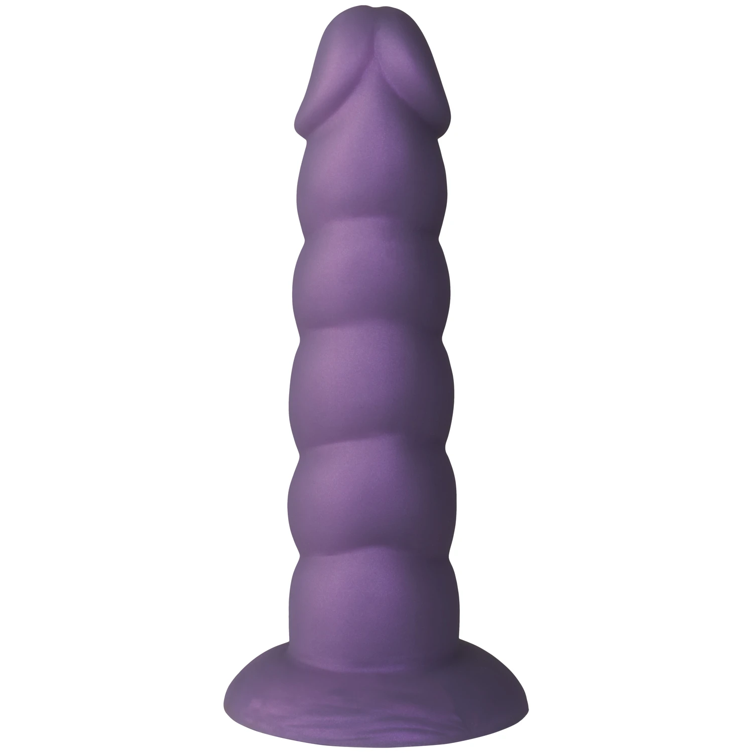 Baseks Swirly Silikondildo Violett mit Saugnapf 17,5 cm 1