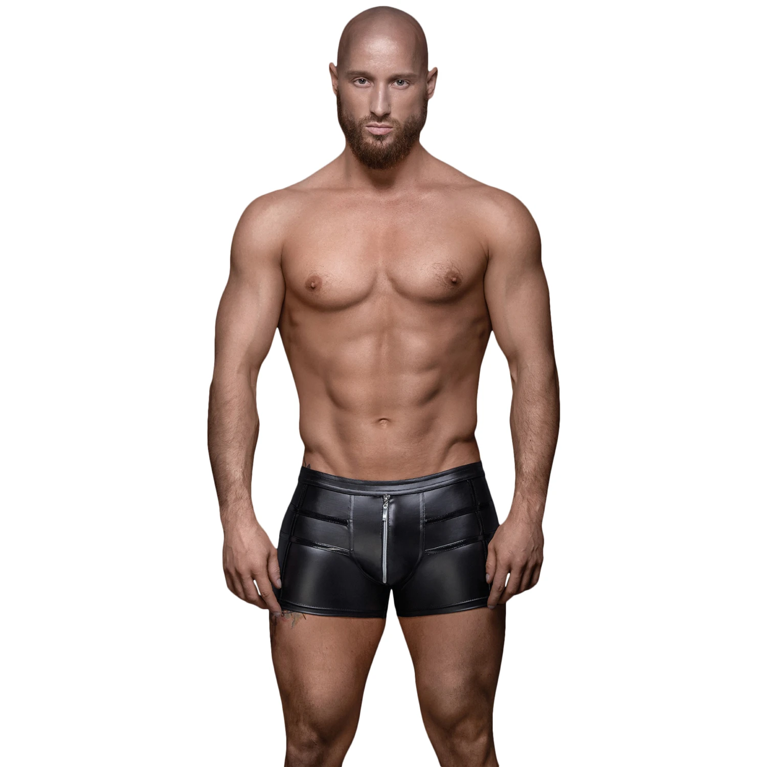 Noir Handmade Boxer Shorts mit Reißverschluss var 3