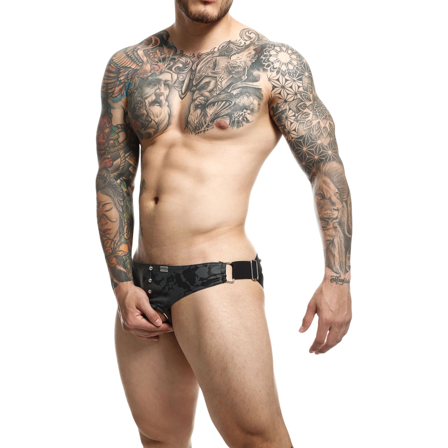 MaleBasics Dngeon Jockstrap med Penisring var 11