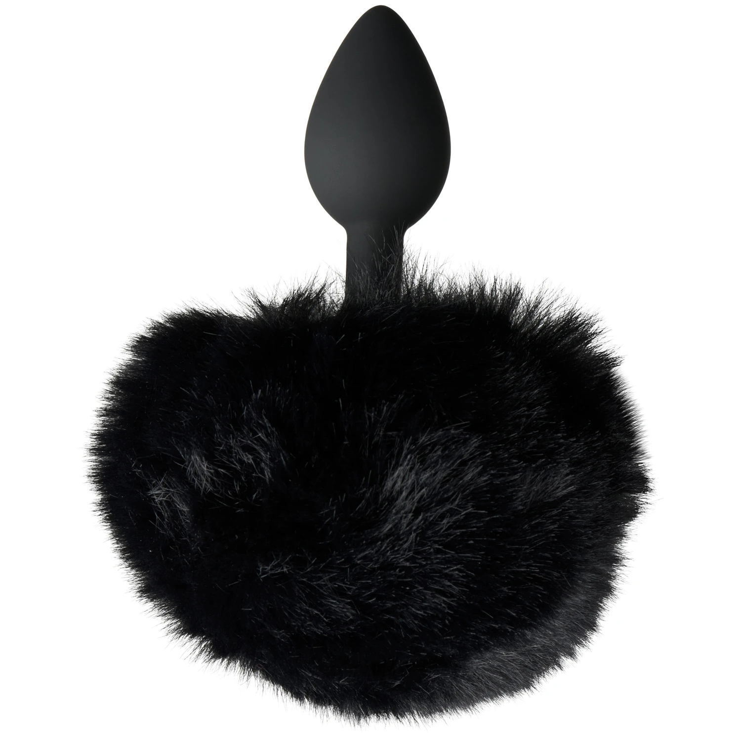 Baseks Black Furry Bunny Tail Plug Anal 13 cm var 1