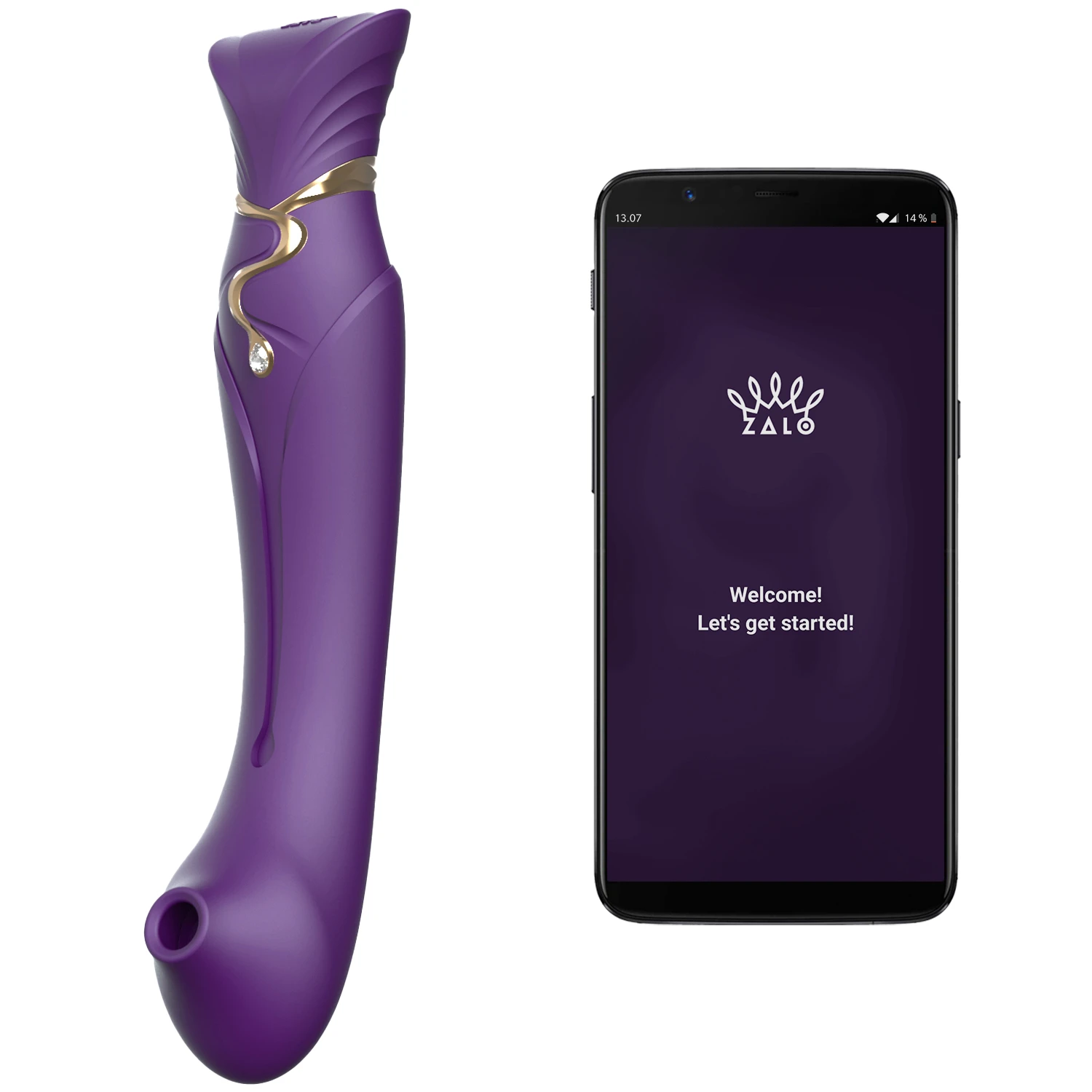 Zalo Queen Pulsewave 2-i-1 App-Styret Vibrator var 1