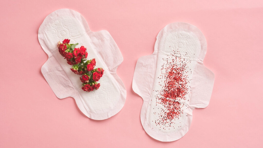 Binde mit Blumen und Glitzer