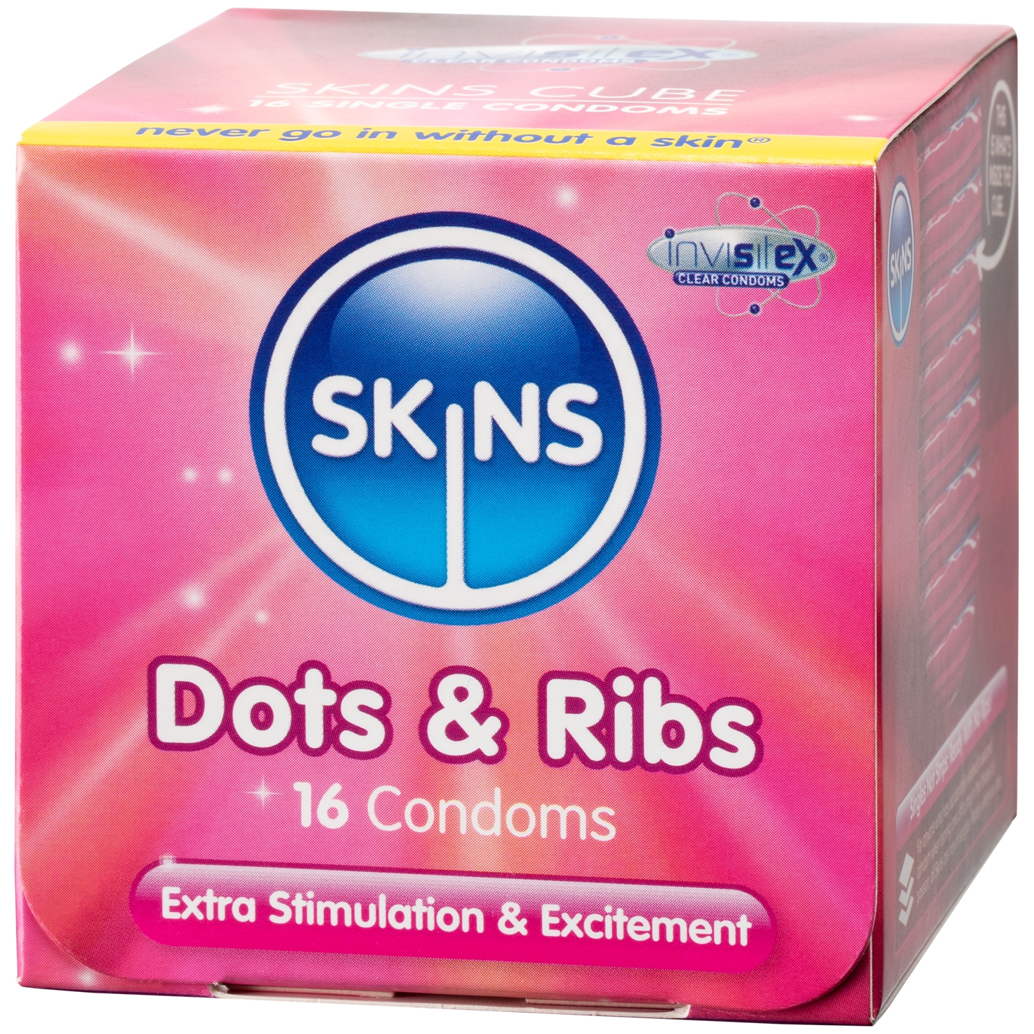 Skins Dots &amp; Ribs Kondomer 16 st - Clear