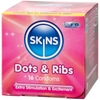 Skins Dots &amp;amp; Ribs Kondomer 16 st - Klar