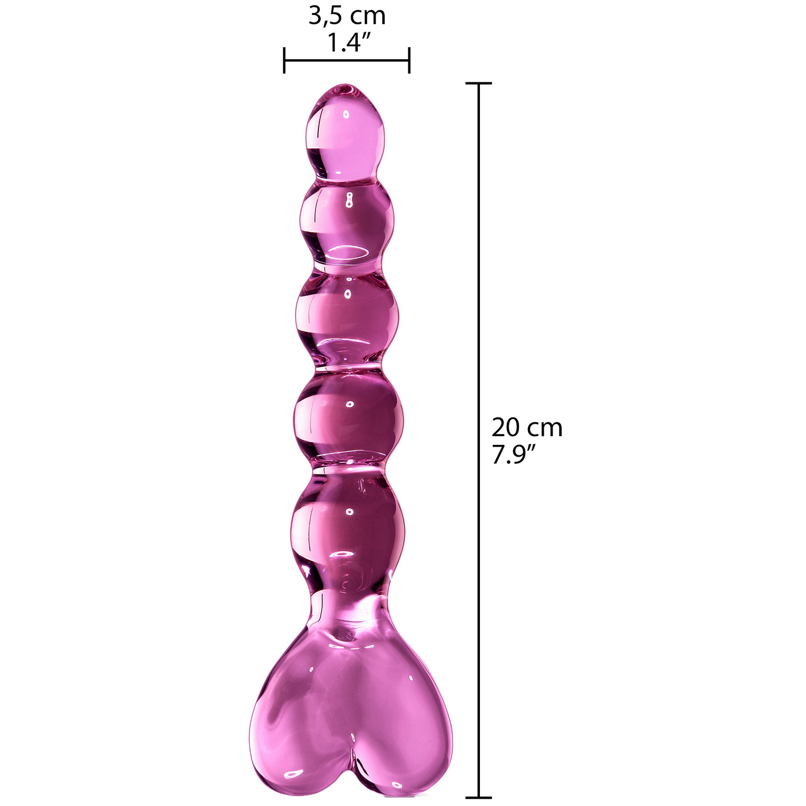 Icicles No 43 Heart Glass Dildo - Buy here - Sinful.com