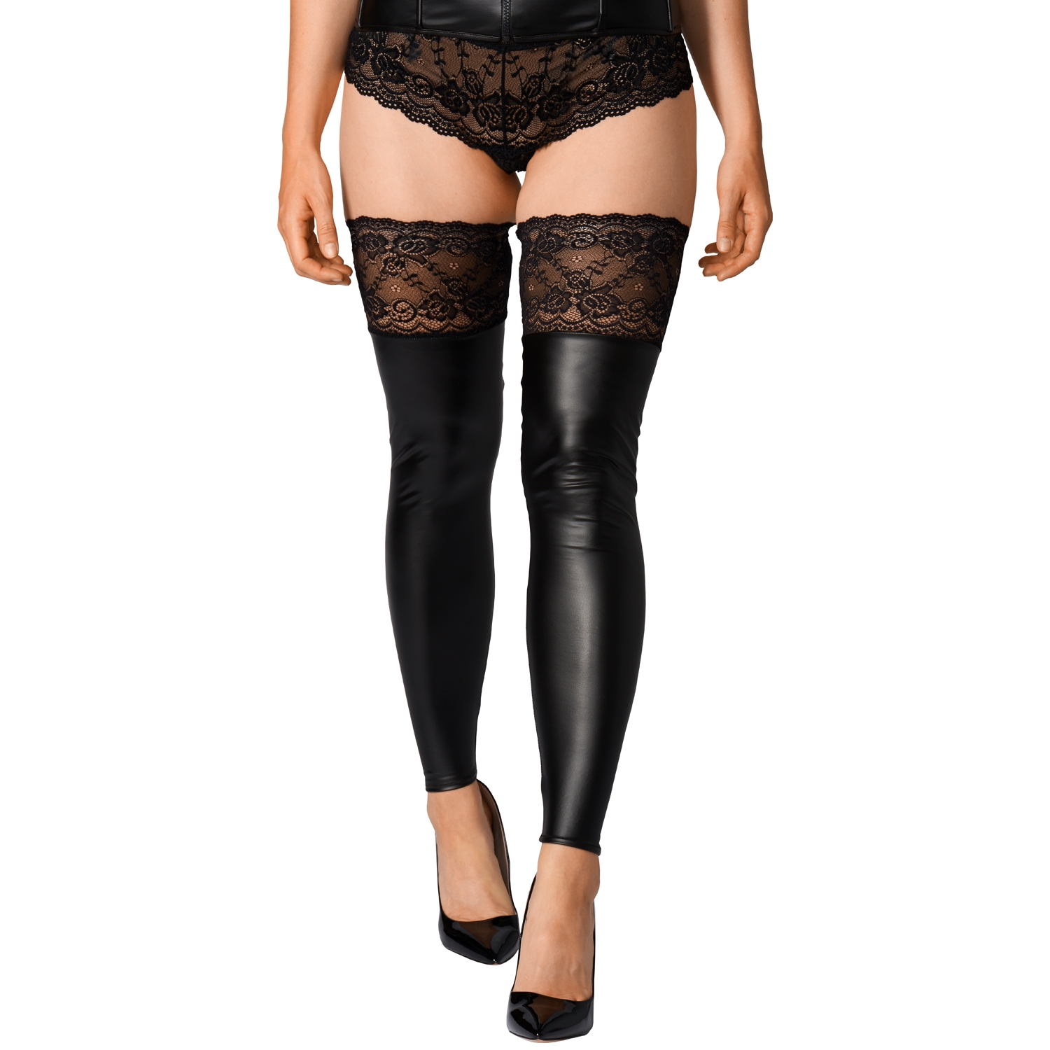 NORTIE Fetish Wetlook Stay-ups 1