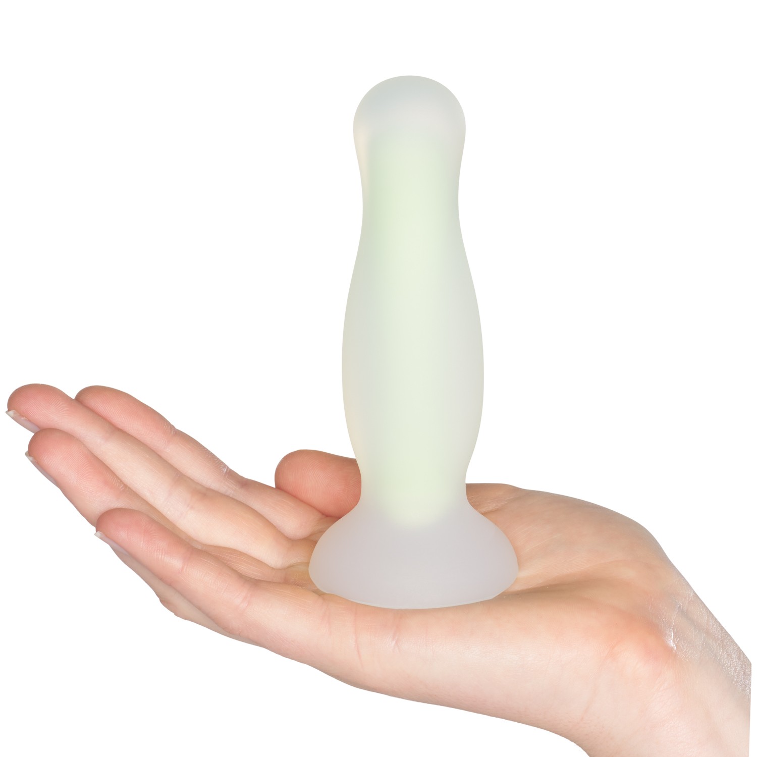 Baseks Glow in the Dark Yellow Medium Anal Dildo 12.5 cm var 2