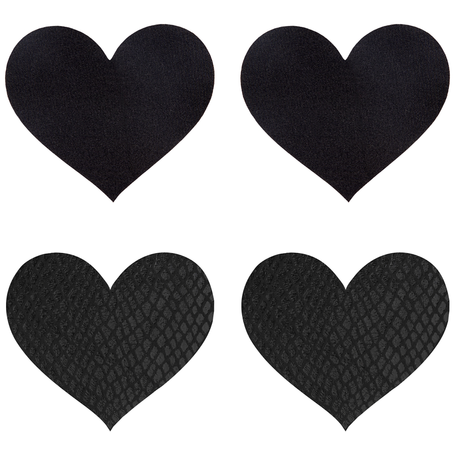 Peekaboos Nipple Stickers Hjärtan 2-pack - Svart