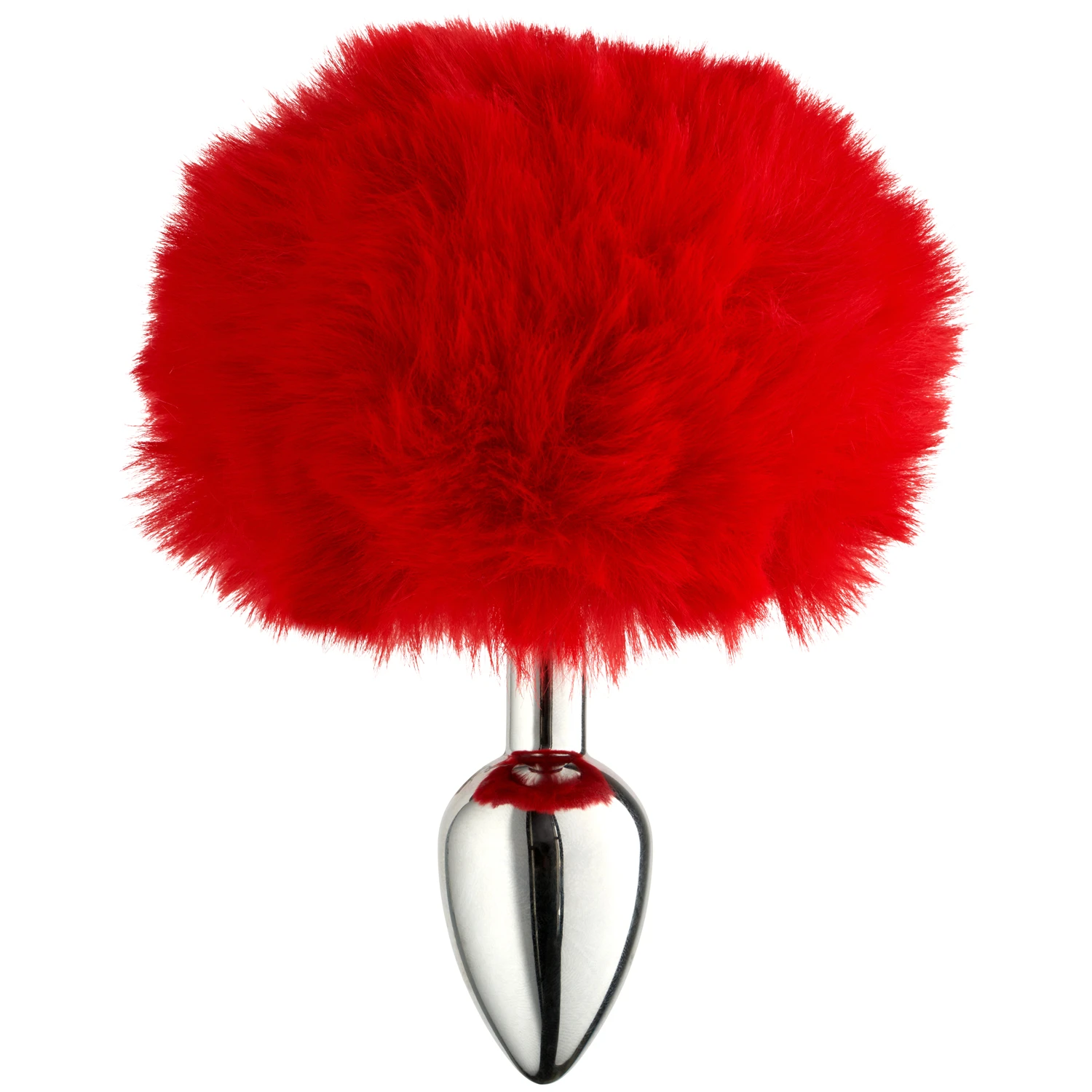 Alive BDSM Line Fluffy Red Analplug aus Metall M var 1