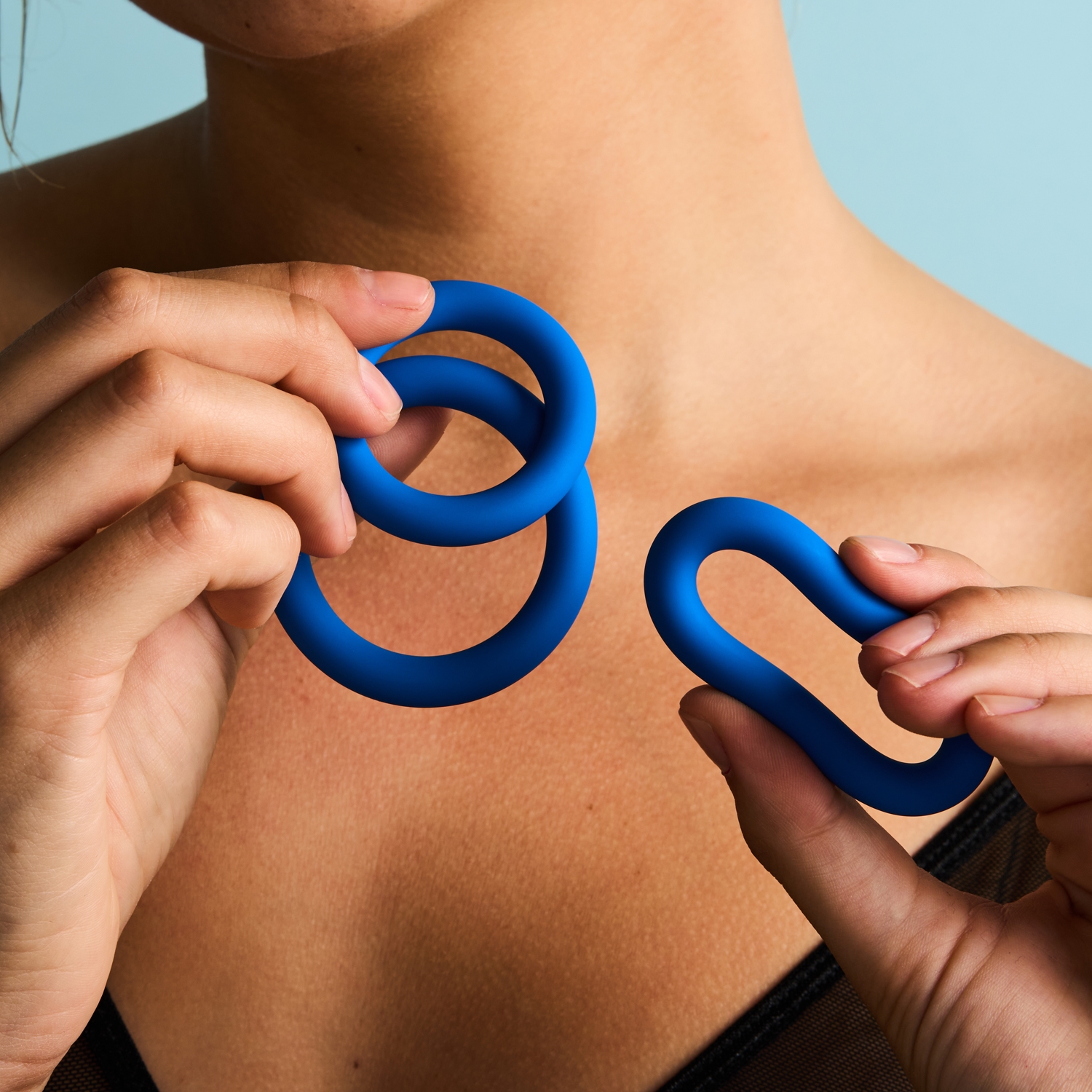 MR.MEMBR Extra Thick Blue Cock Ring Set  1