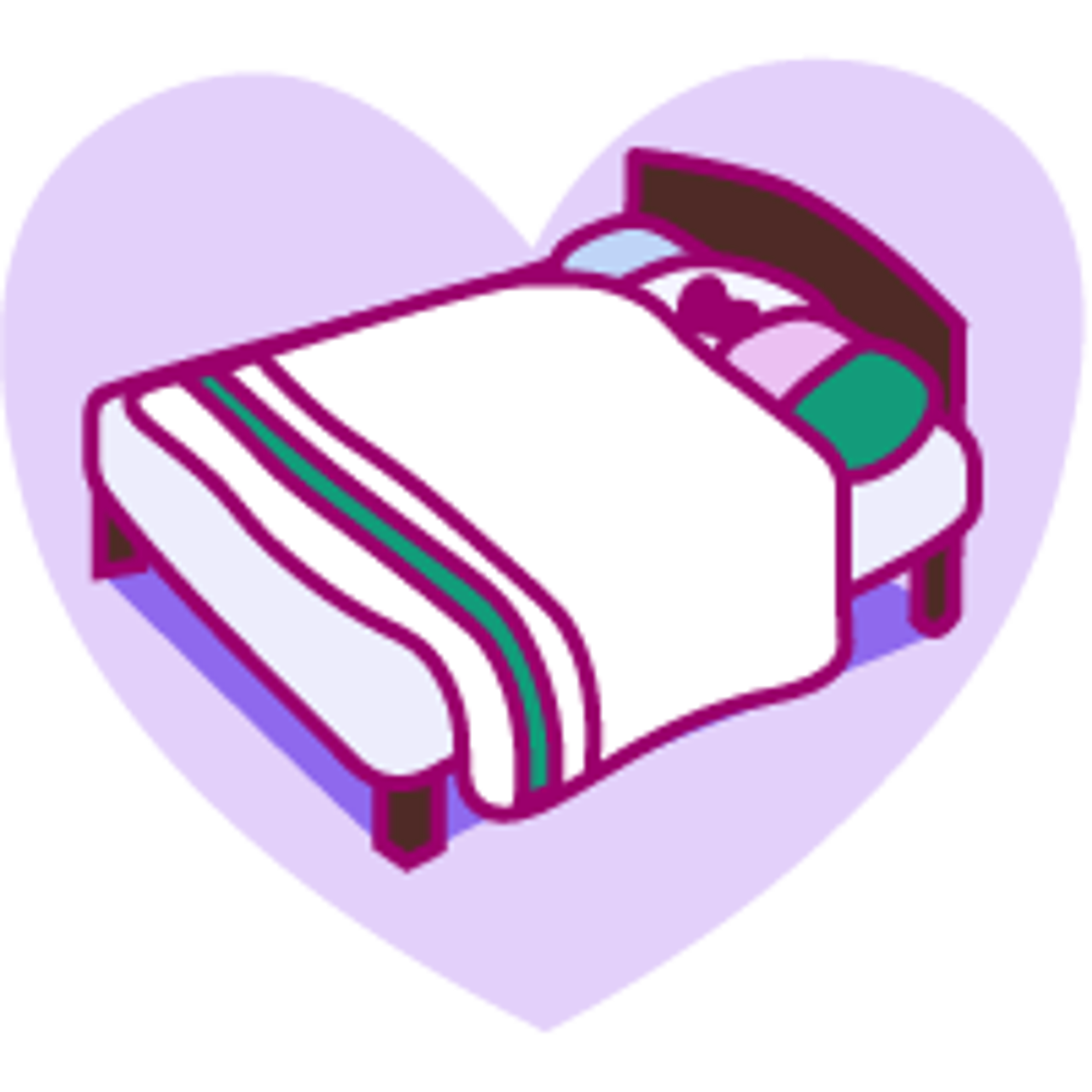 Illustration eines Bettes