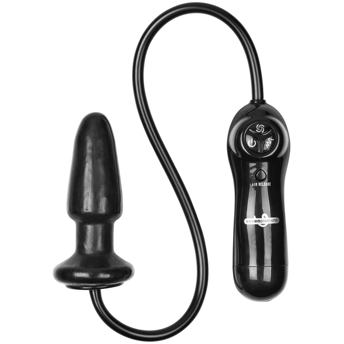 Sevencreations Oppustelig Vibrerende Butt Plug med Fjernbetjening var 1