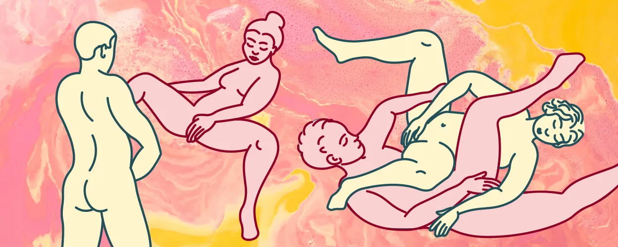 Illustration af en mand og en kvinde, der onanerer sammen
