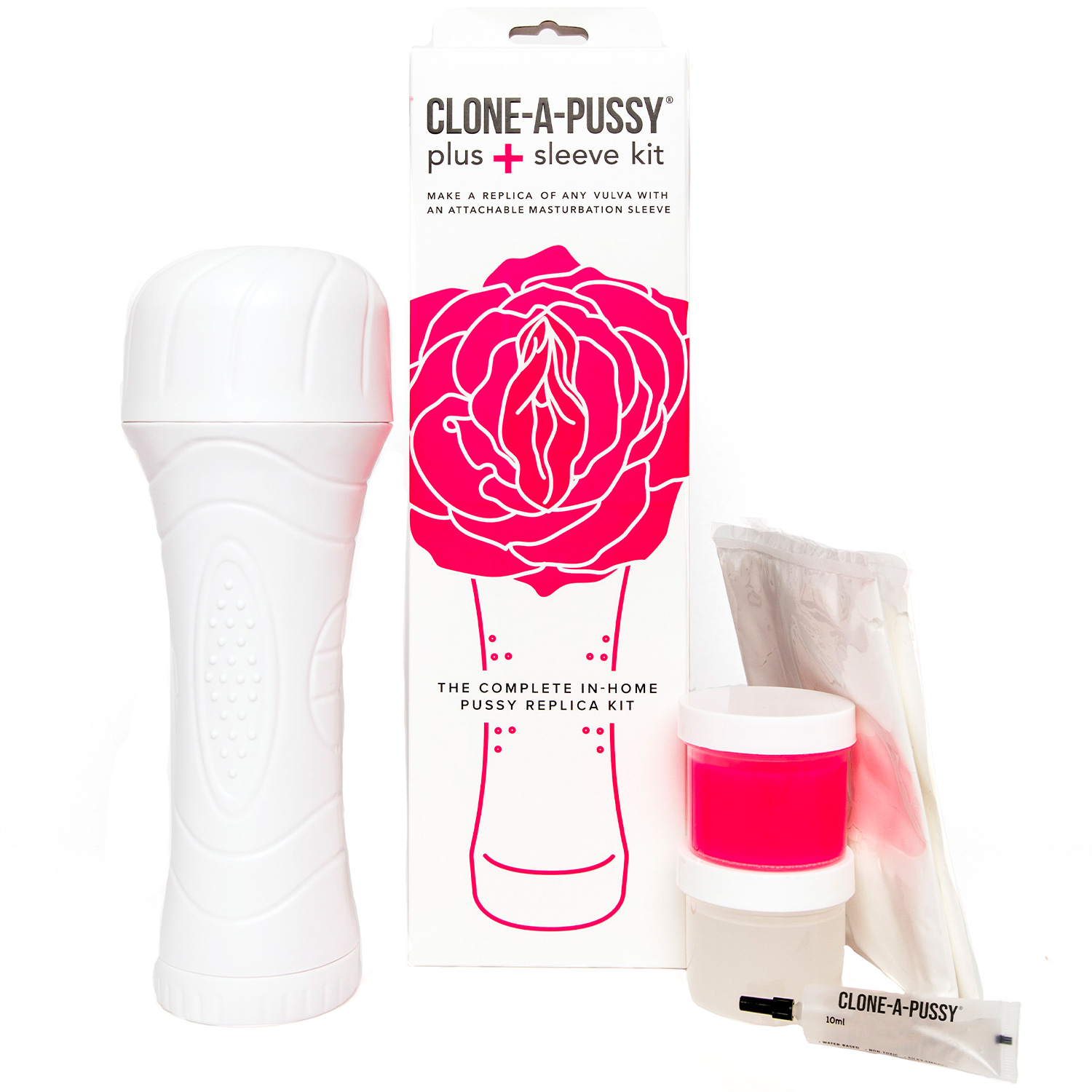 Clone-A-Pussy Plus Klon Din Vagina Sæt med Sleeve - Rose