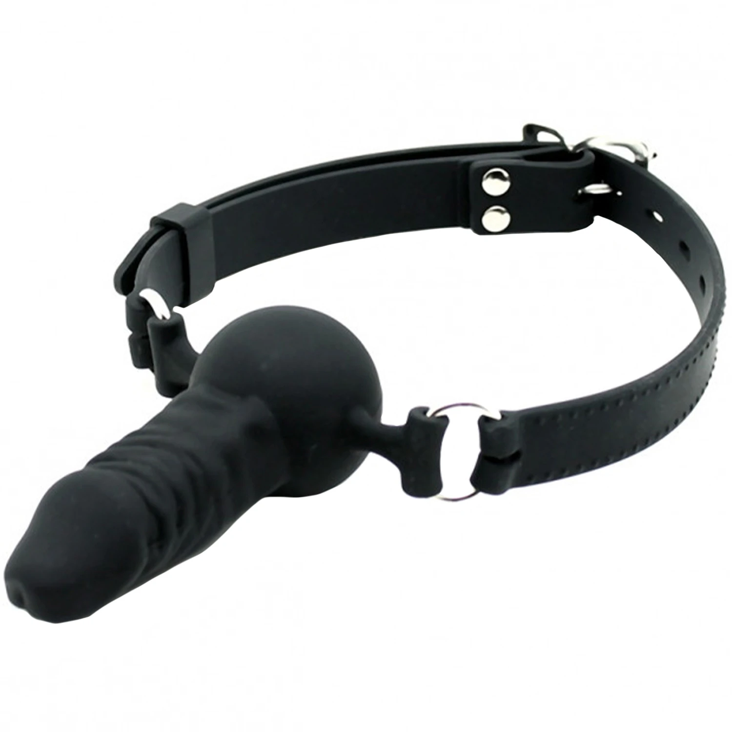 Rimba Silikon Gag med Dildo var 1