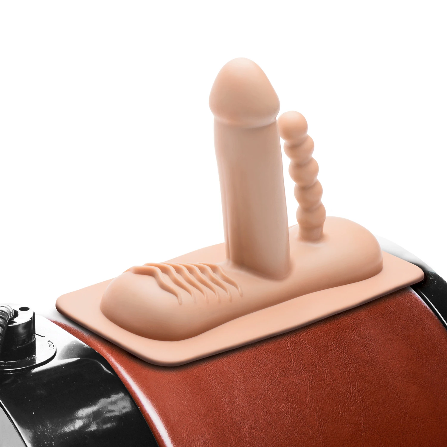 LoveBotz Dobbeldildo til Saddle Sexmaskin var 1