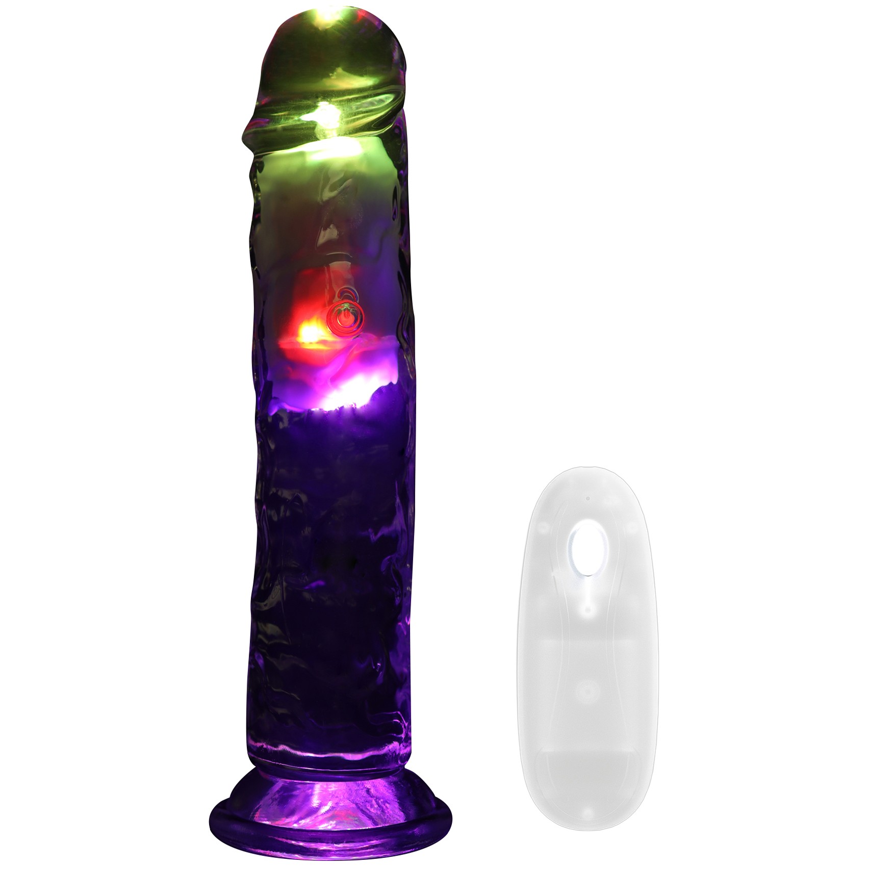 RealRock Gode Vibrant LED Télécommandé 22 cm var 1