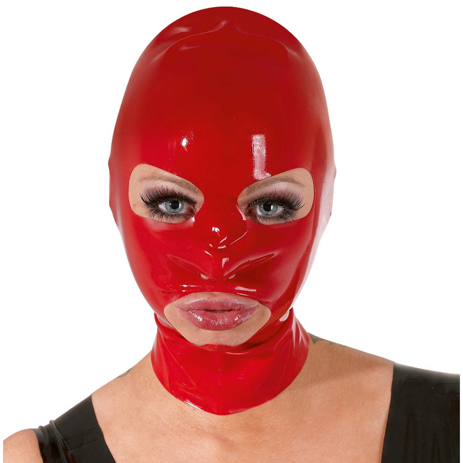 Late X Latex Maske - Red - One Size