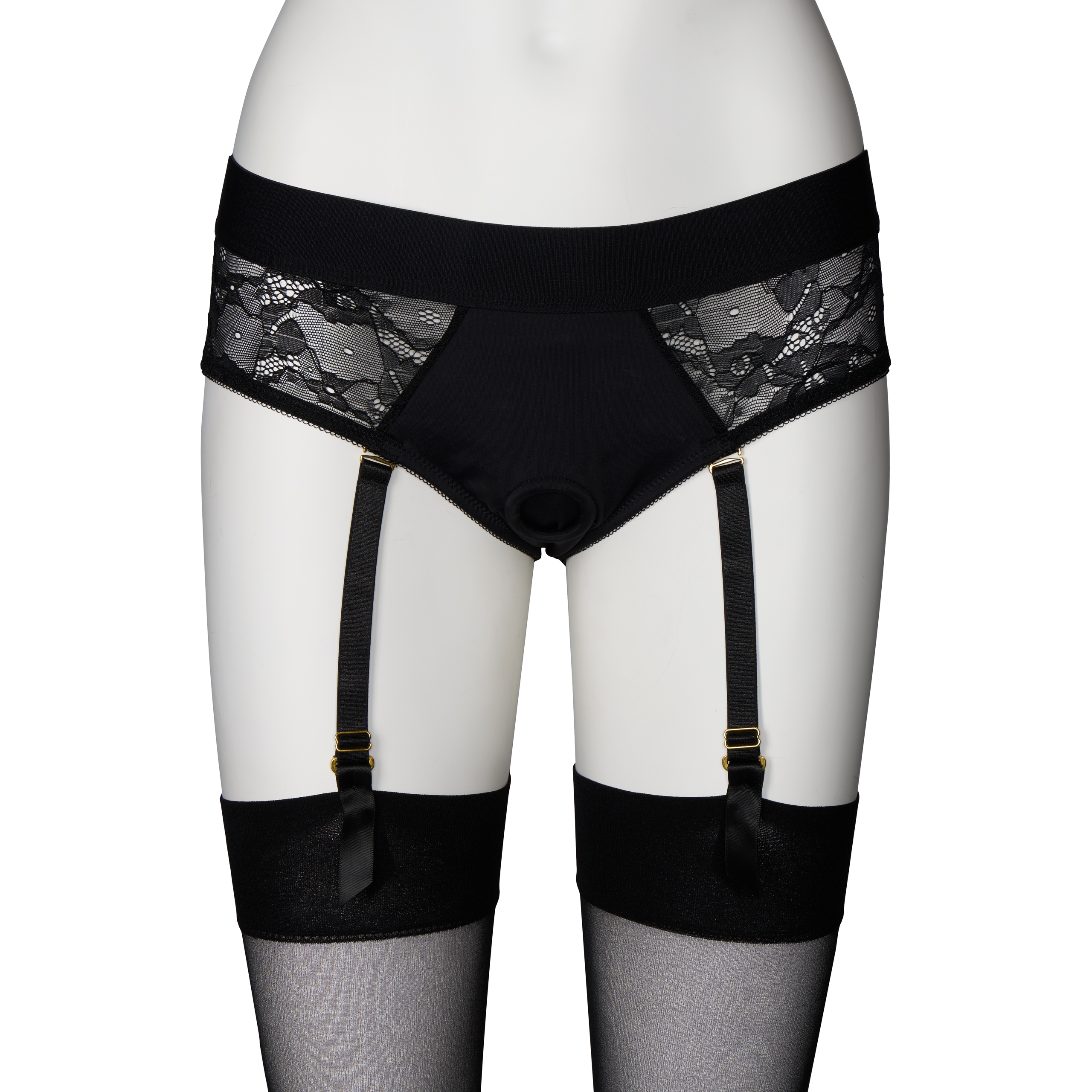 Obaie Obaie Culotte-harnais pour gode ceinture avec porte-jarretelles 1