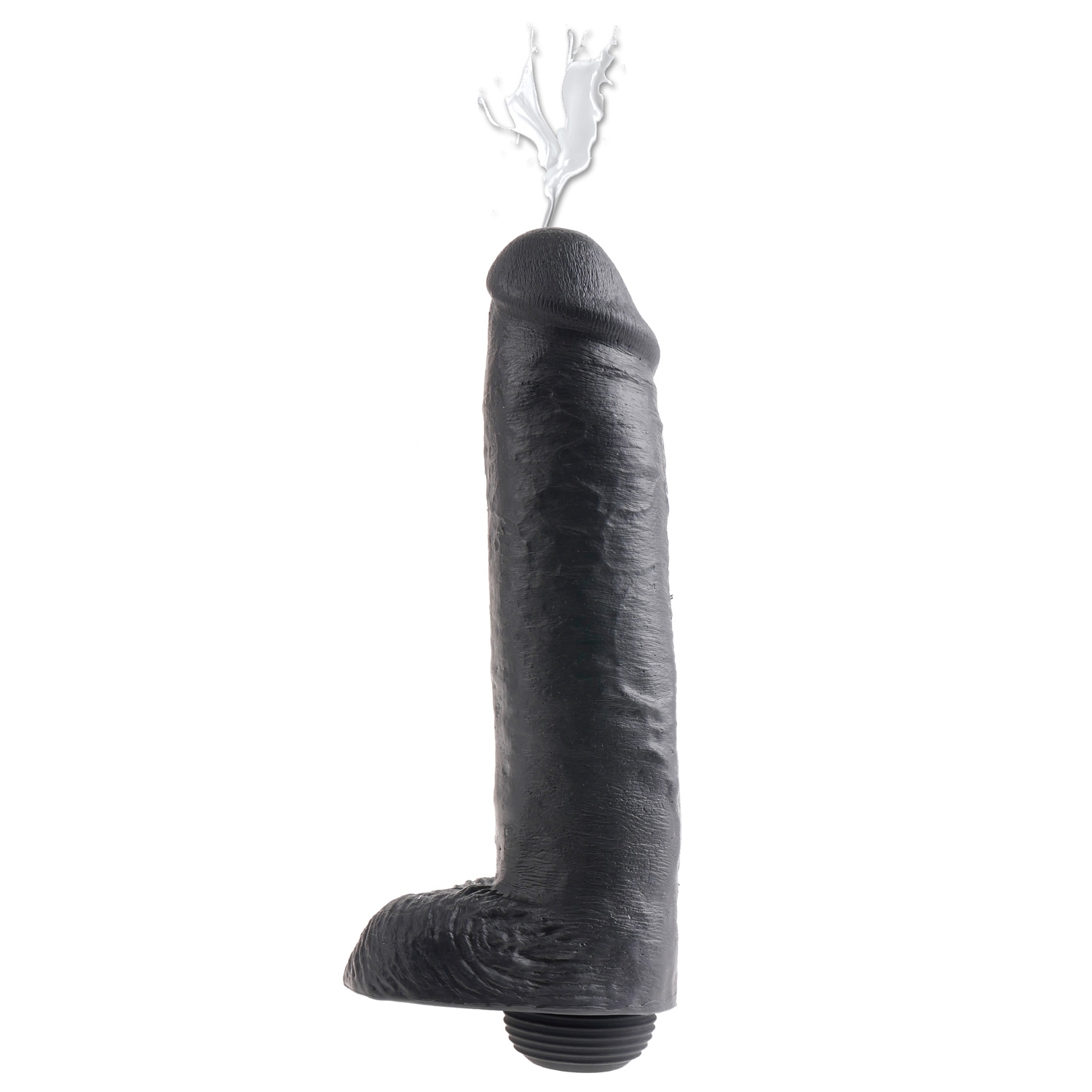 King Cock Realistisk Sprøjte Dildo 28 cm - Black