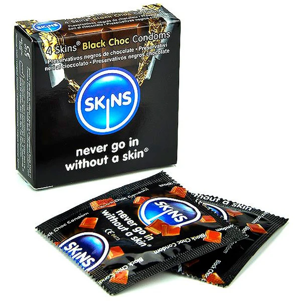 Skins Kondomer med Sjokoladesmak 4 stk. var 1