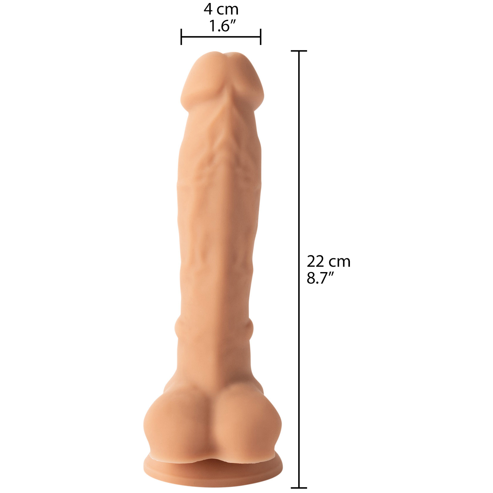 Willie City Luxe Superrealistisk Silikondildo 22 cm 1