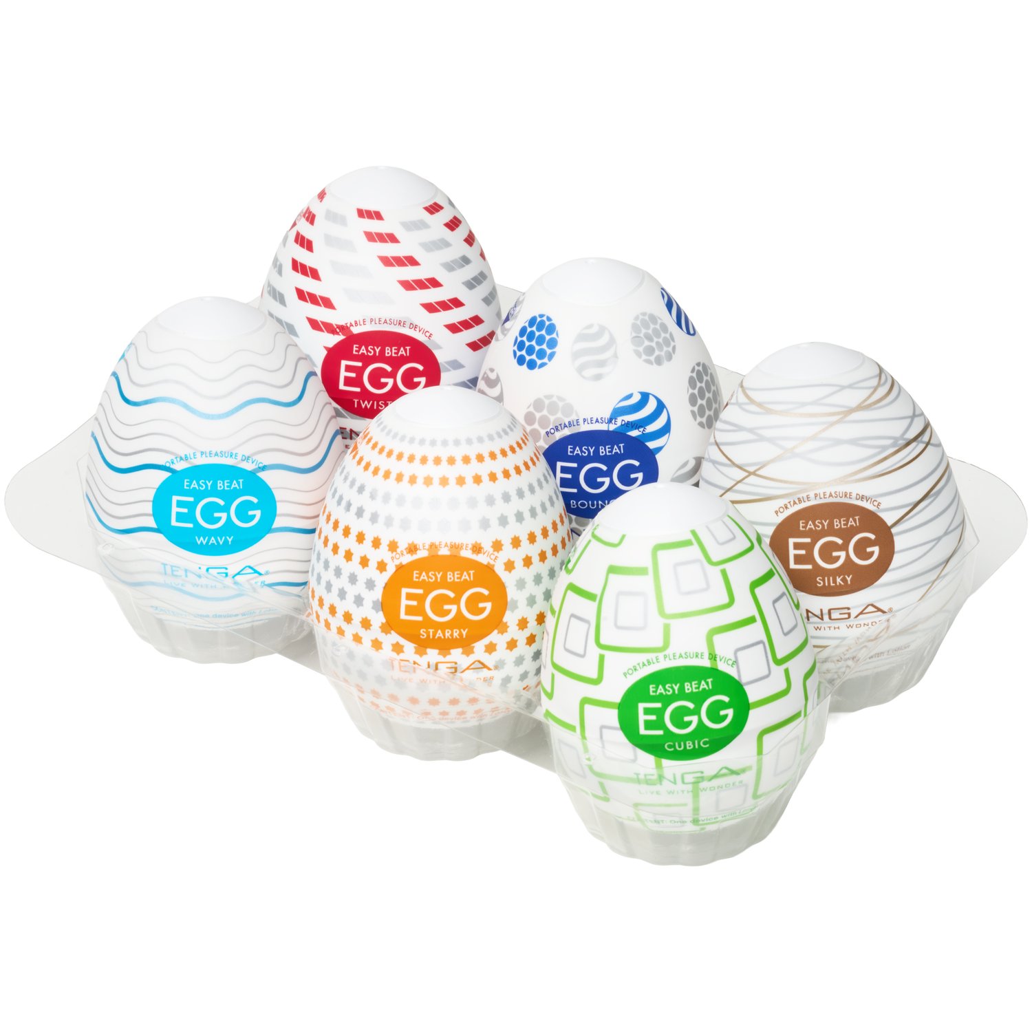 TENGA Egg Easy Beat Variety Package 6 stk - White
