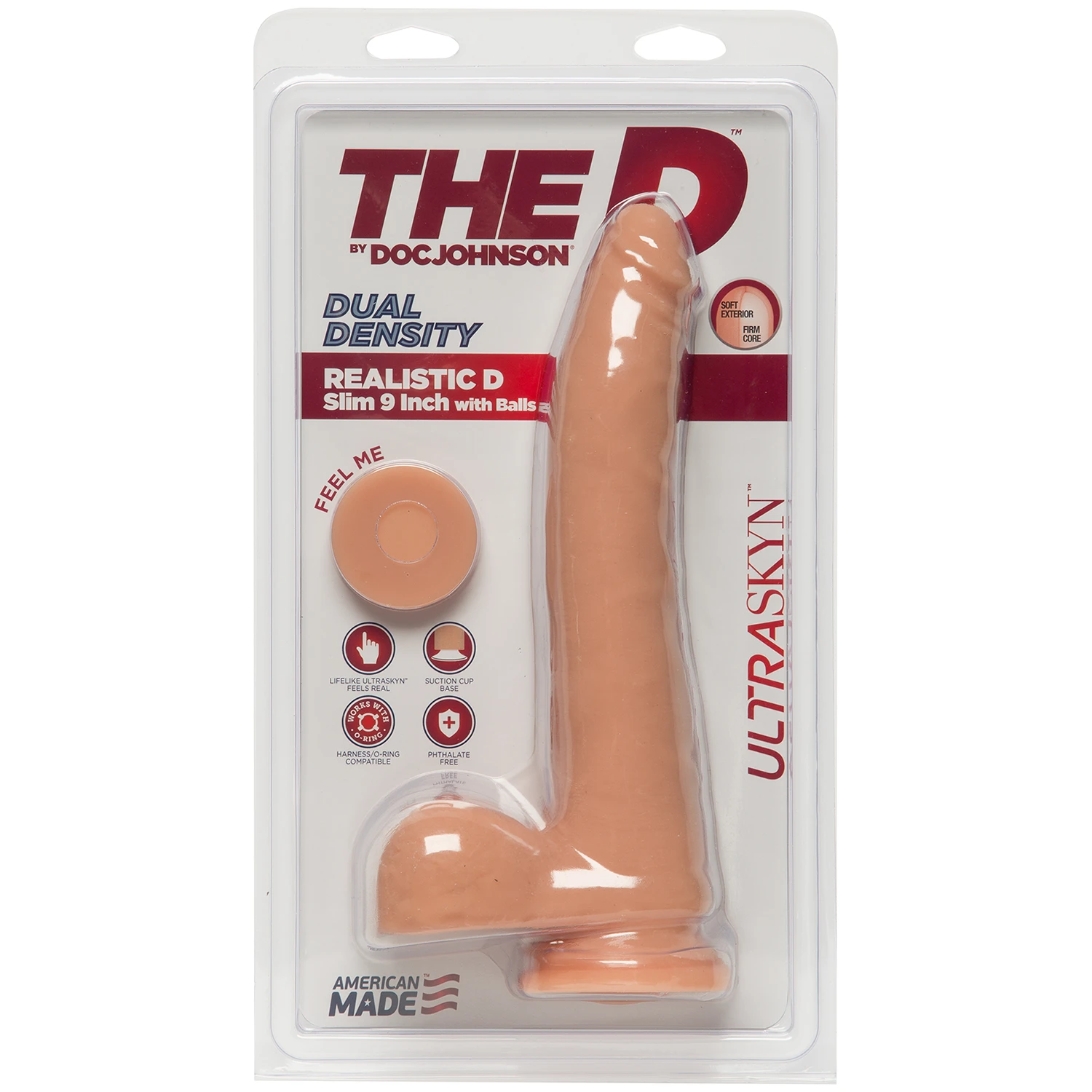 Doc Johnson The D Realistic D Slim with Balls 23 cm 1