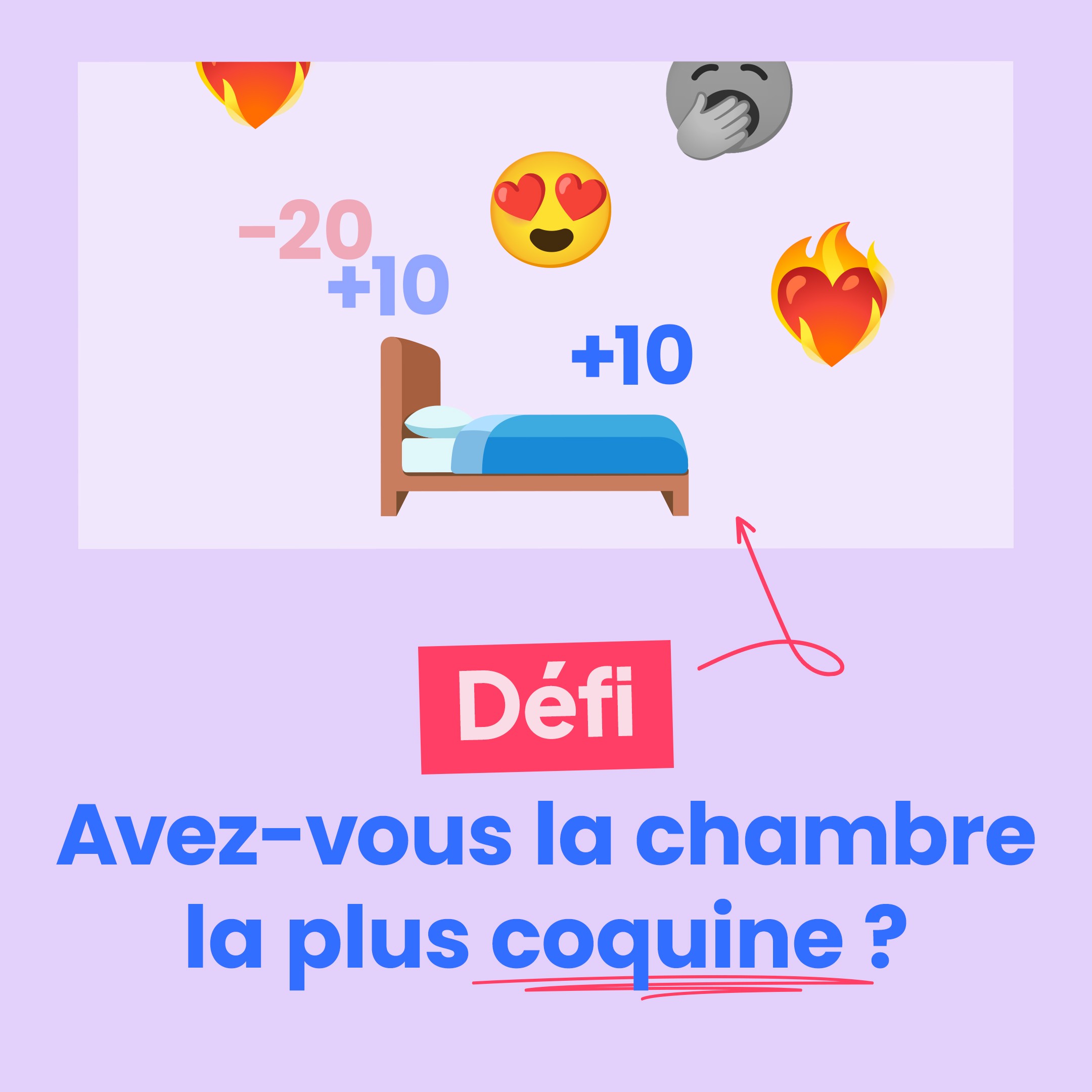 Défi - Avez-vous la chambre la plus coquine? mobile