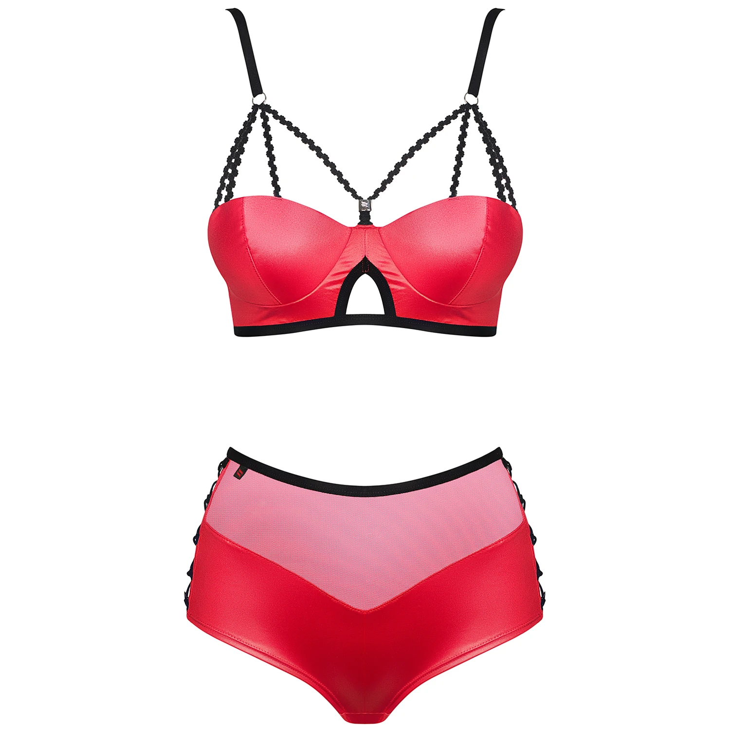 Obsessive Leatheria Red Bra Set - L/XL var 1
