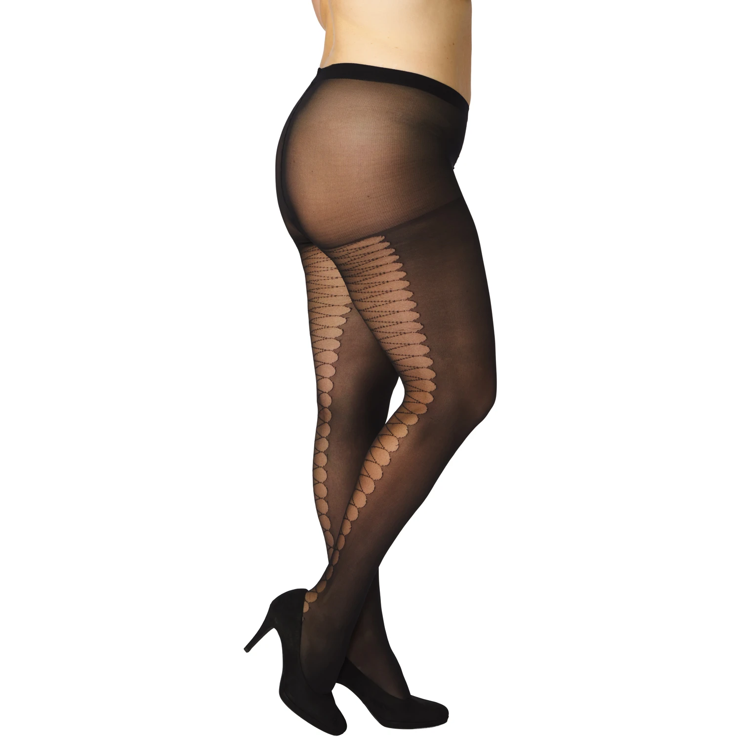 NORTIE Thyme Ouvert Strumpfhose mit Muster Plus Size 1