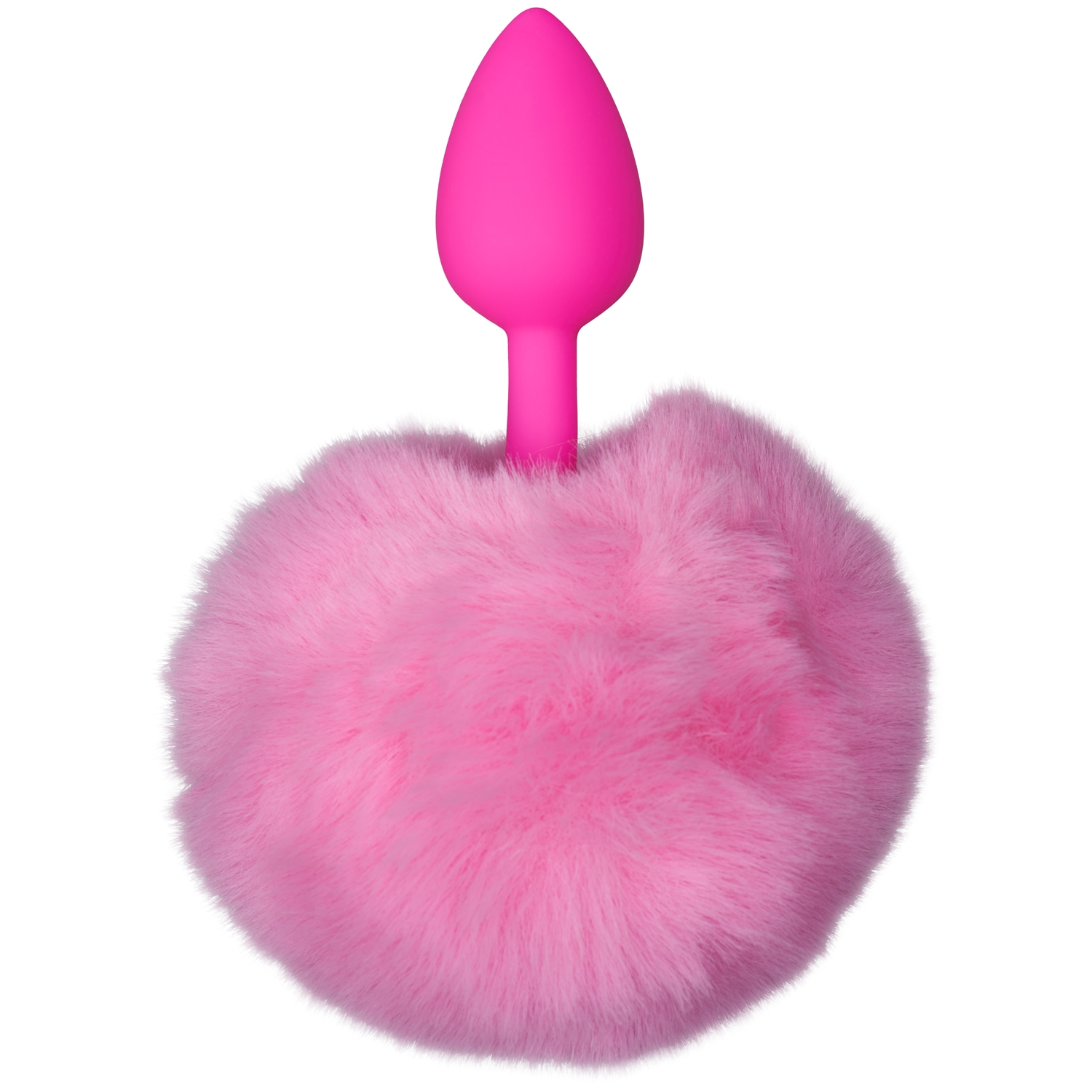 baseks Pink Furry Bunny Tail Butt Plug thumbnail