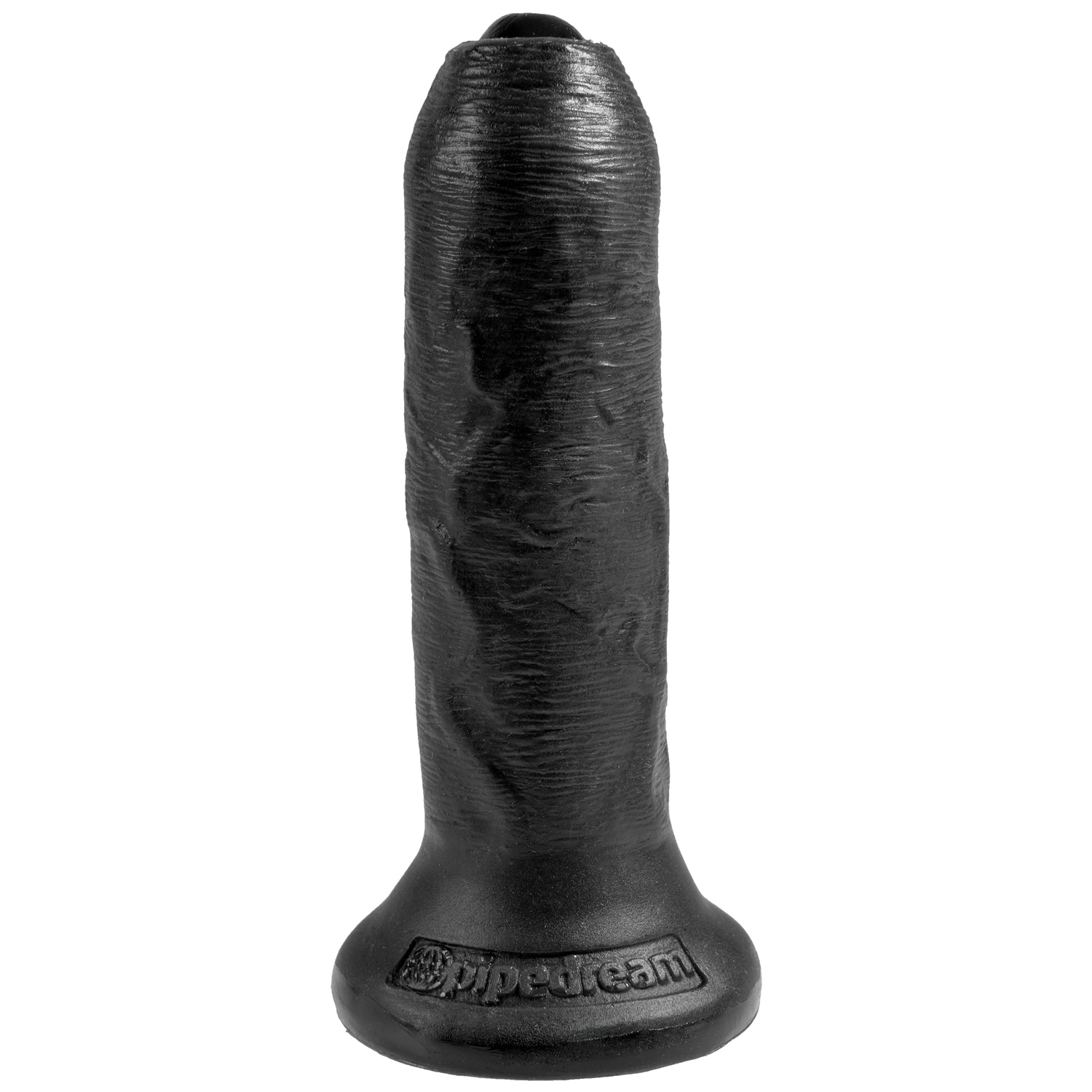 King Cock Uncut Realistisk Dildo 18,5 cm - Black