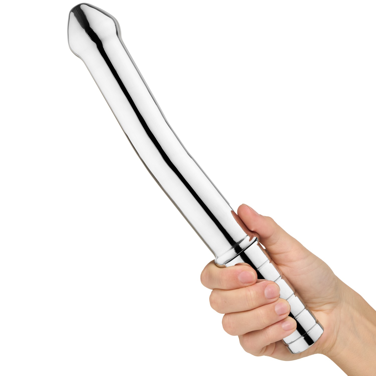 Kiotos Mega Stainless Steel Slightly Curved Dildo 30,5 cm 1