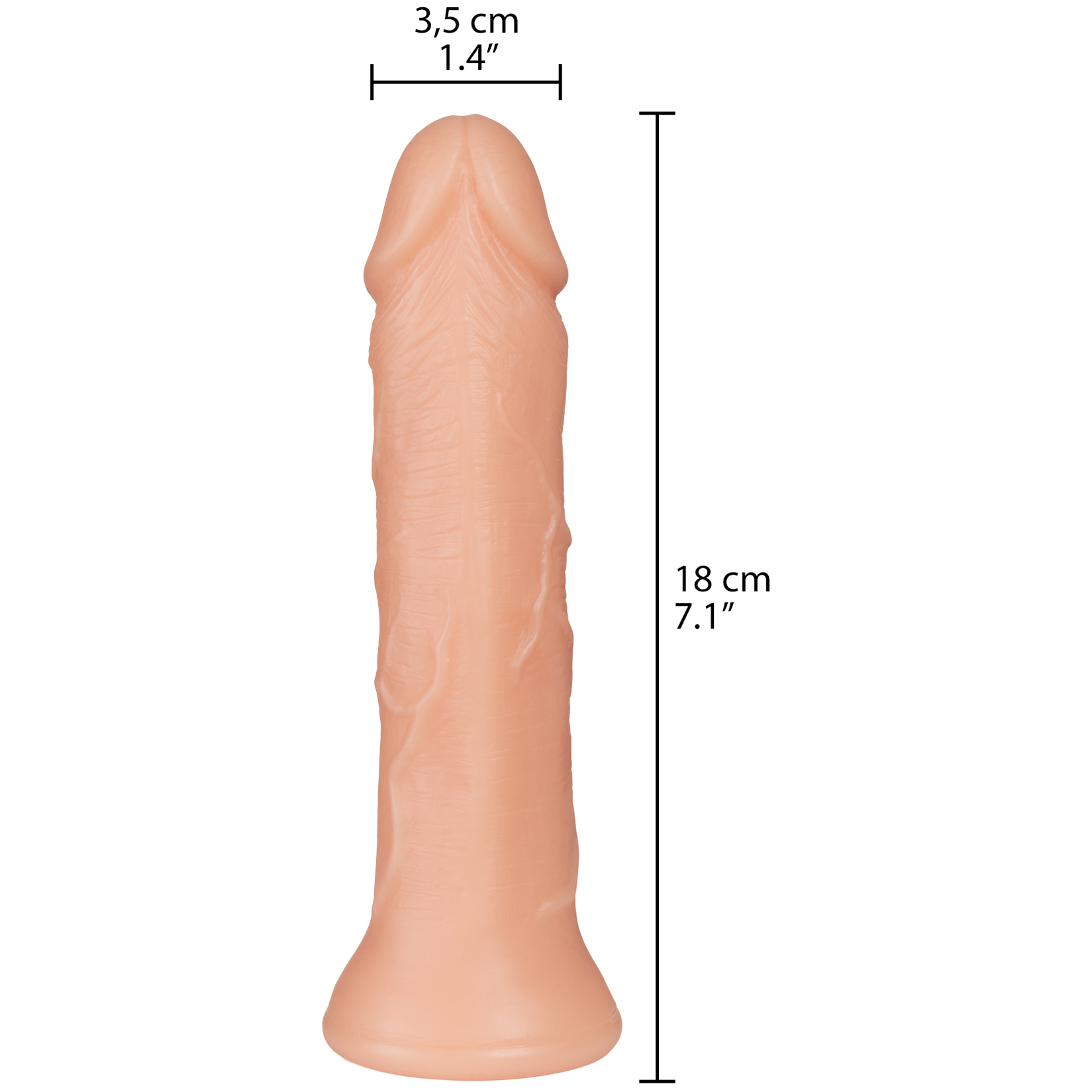 Willie City Realistisk Dildo med Sugekopp 18 cm 1