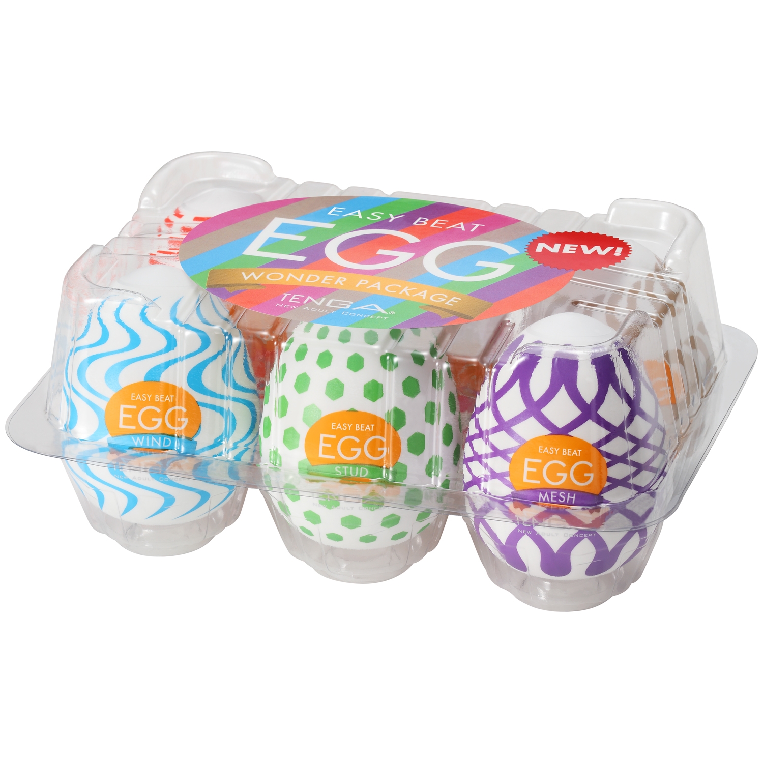 Tenga Egg Variety Wonder Onani Håndjob 6 Pack   - Hvid