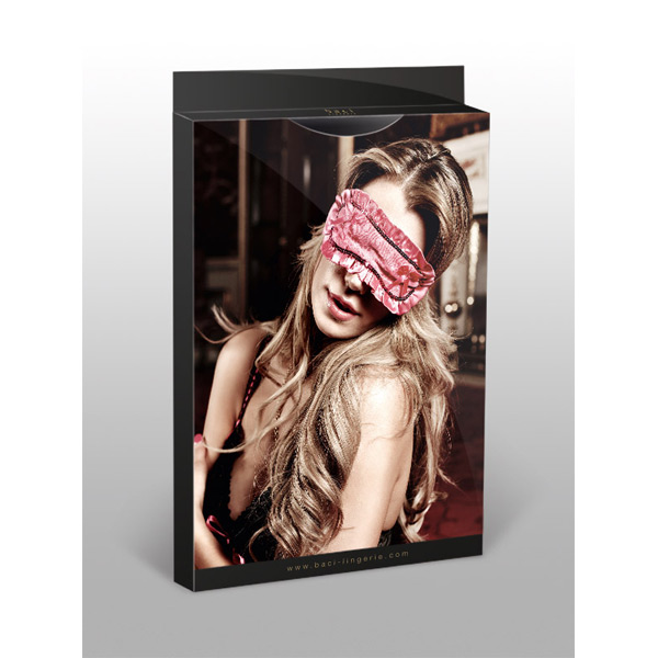 Baci Øjenmaske med Flæsekant Rosa 1