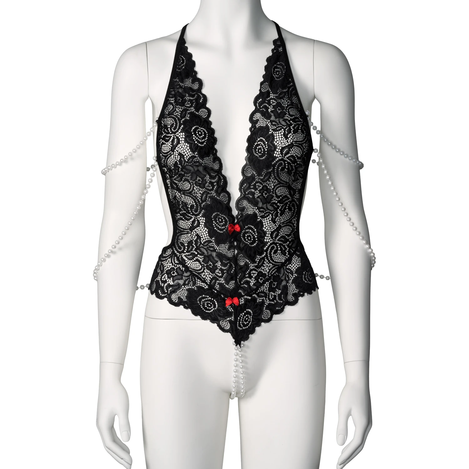 Vixen I Kissed a Pearl Bunnløs Blonde Teddy med Perler var 1