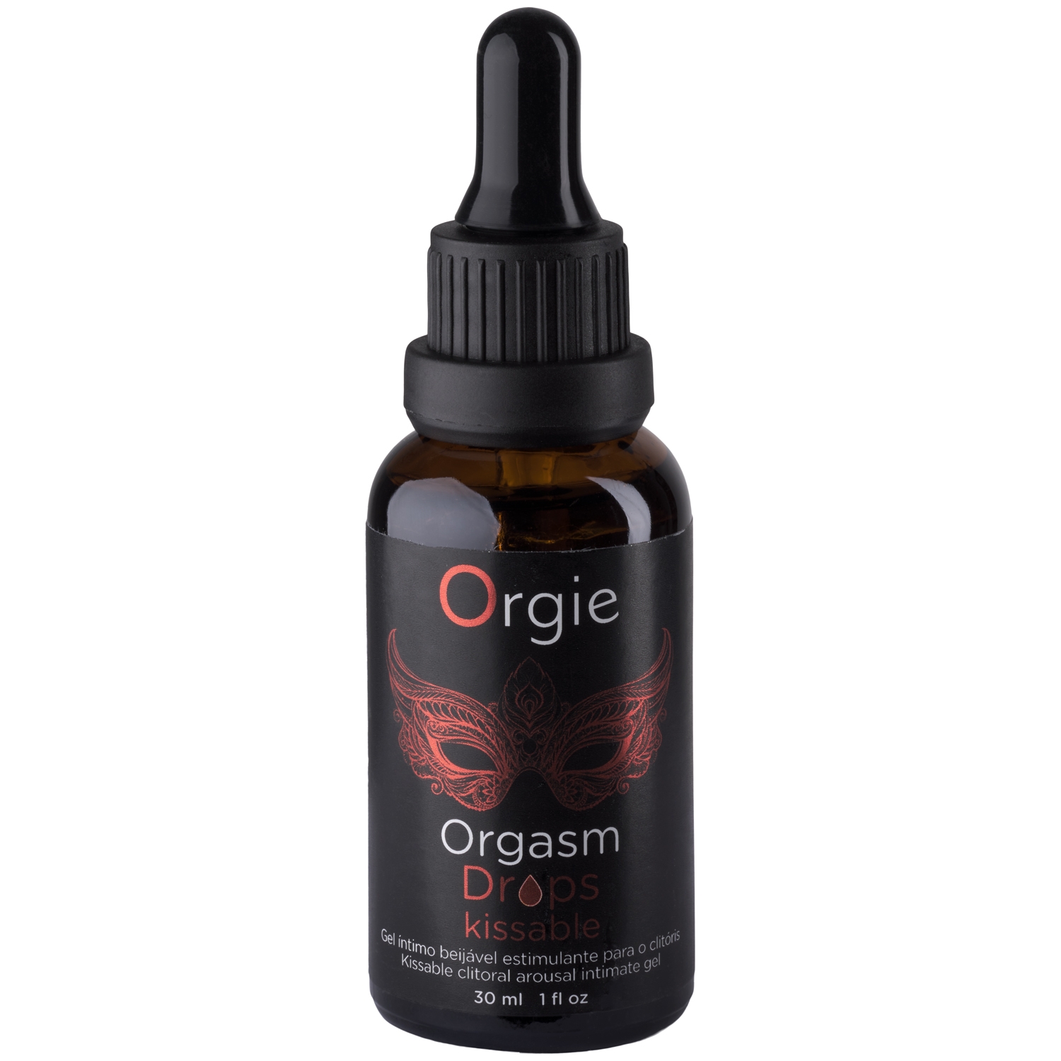 Orgie Orgie Orgasm Drops Kissable Intimgel 30 ml - Svart
