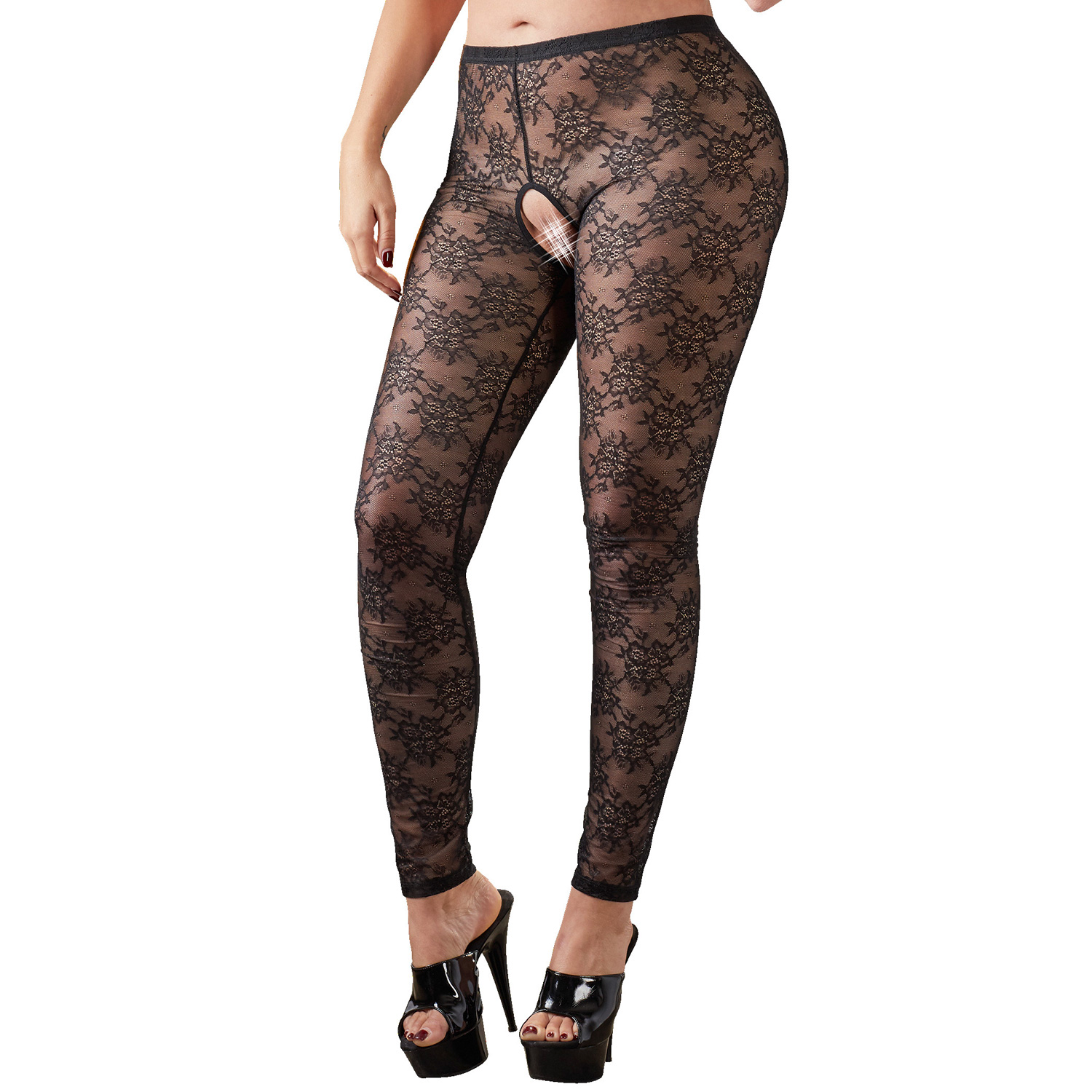 Cottelli Leggings med Spets Plus Size var 1